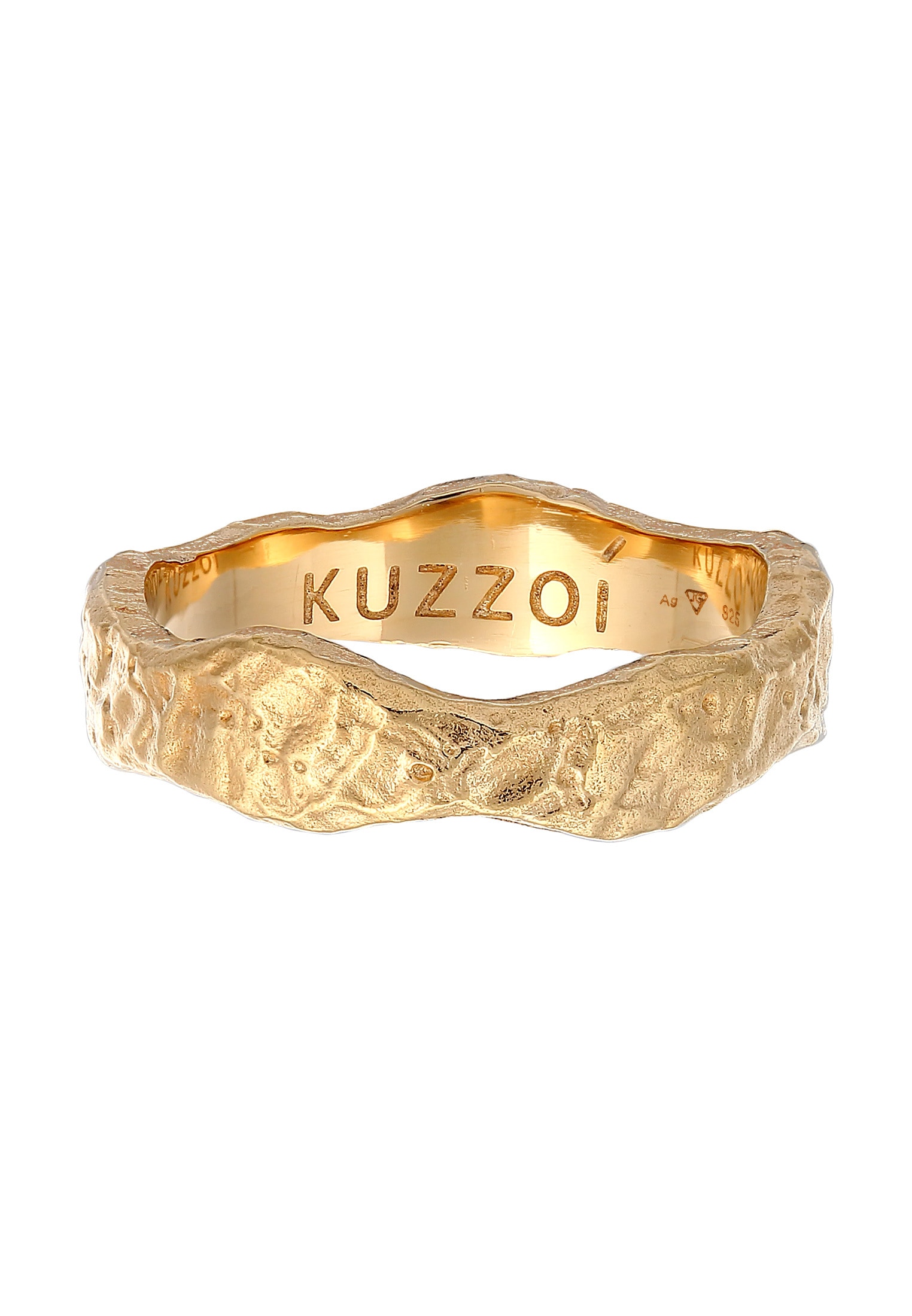 »Herren für Silberring Struktur ▷ | Kuzzoi Organic Bandring 925 BAUR Silber«