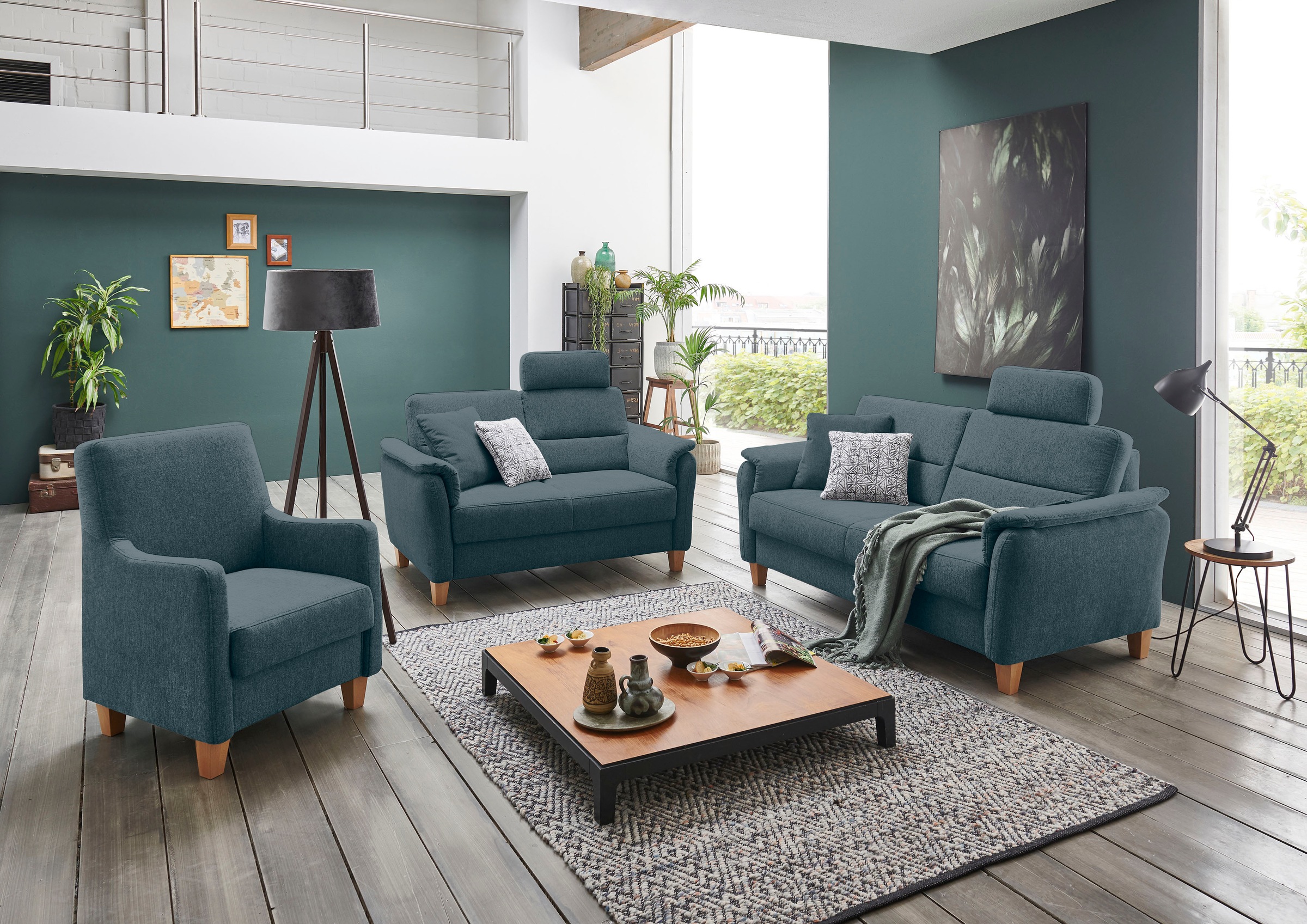 Home affaire 2-Sitzer "Palmera, B: 149 cm" mit Federkern günstig online kaufen