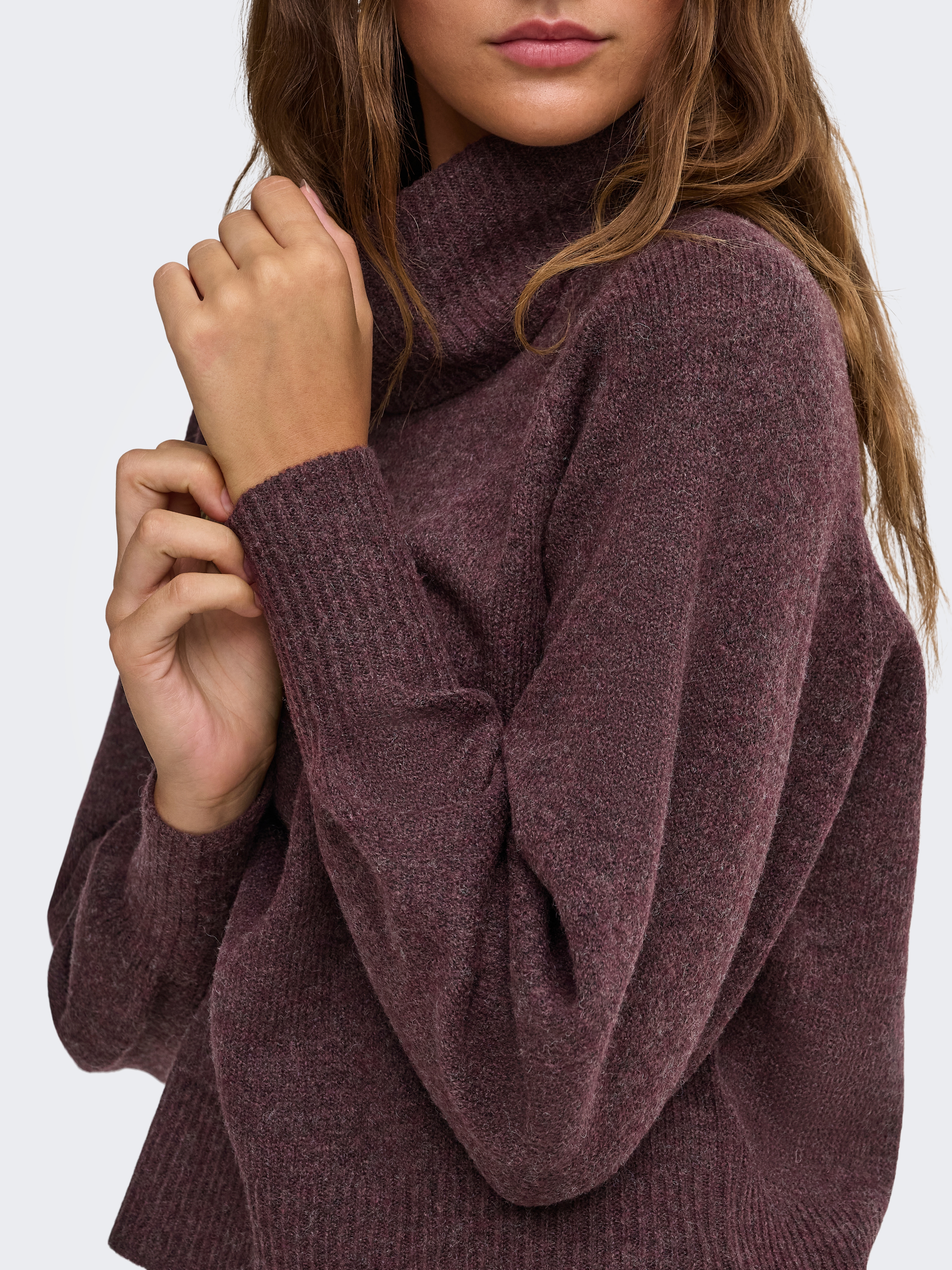 ONLY "ONLOLIVIA LS ROLL NECK CC KNT" Materialmix, regular fit