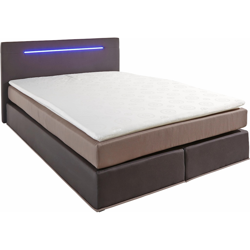 COLLECTION AB Boxspringbett, inkl. LED-Beleuchtung mit Farbwechsel und Topper