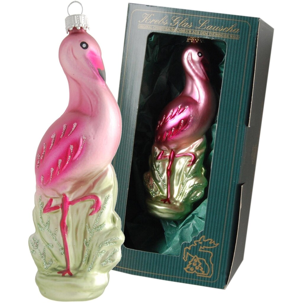 Krebs Glas Lauscha Christbaumschmuck »Flamingo, Weihnachtsdeko, Christbaumschmuck«, (1 tlg.)