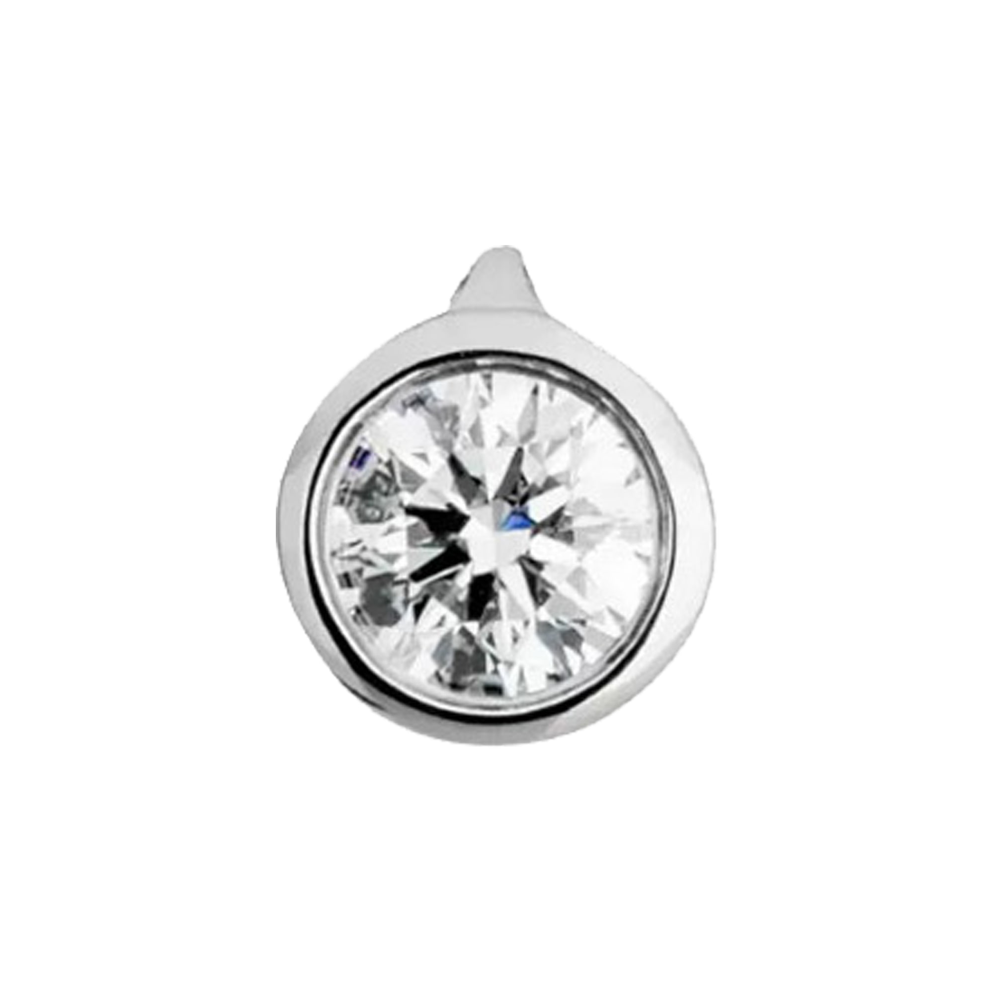 LYOMI Kette mit Anhänger »585/- Weißgold 1 synth. Diam. 0,50 ct.«