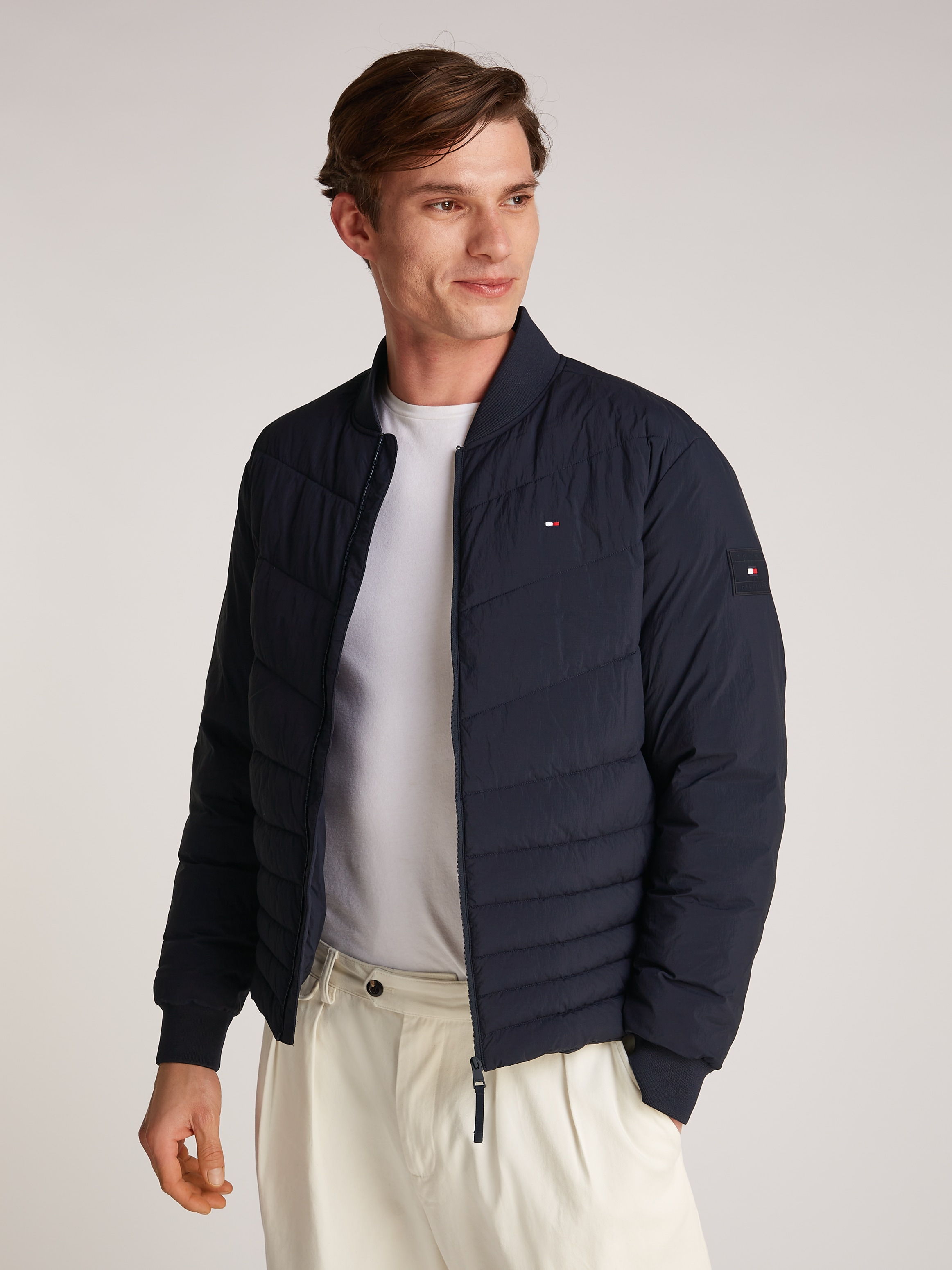 Tommy Hilfiger Bomberjacke "MIX QUILT BOMBER", mit Steppung