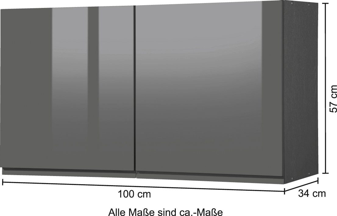 HELD MÖBEL Türen mit cm 2 »Virginia«, 100 | Hängeschrank breit, BAUR