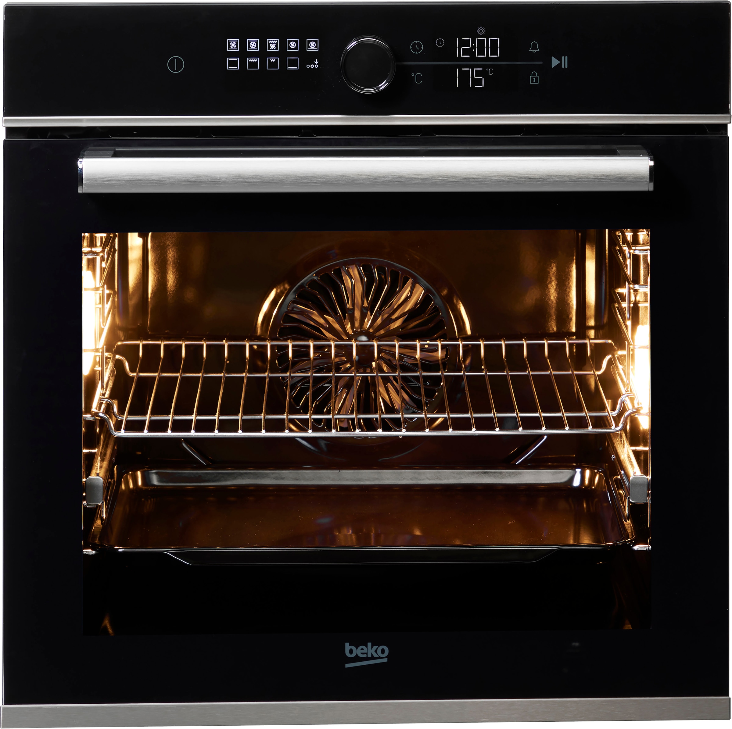 BEKO Einbaubackofen "BBIM13400XS", mit 1-fach-Teleskopauszug, SteamShine