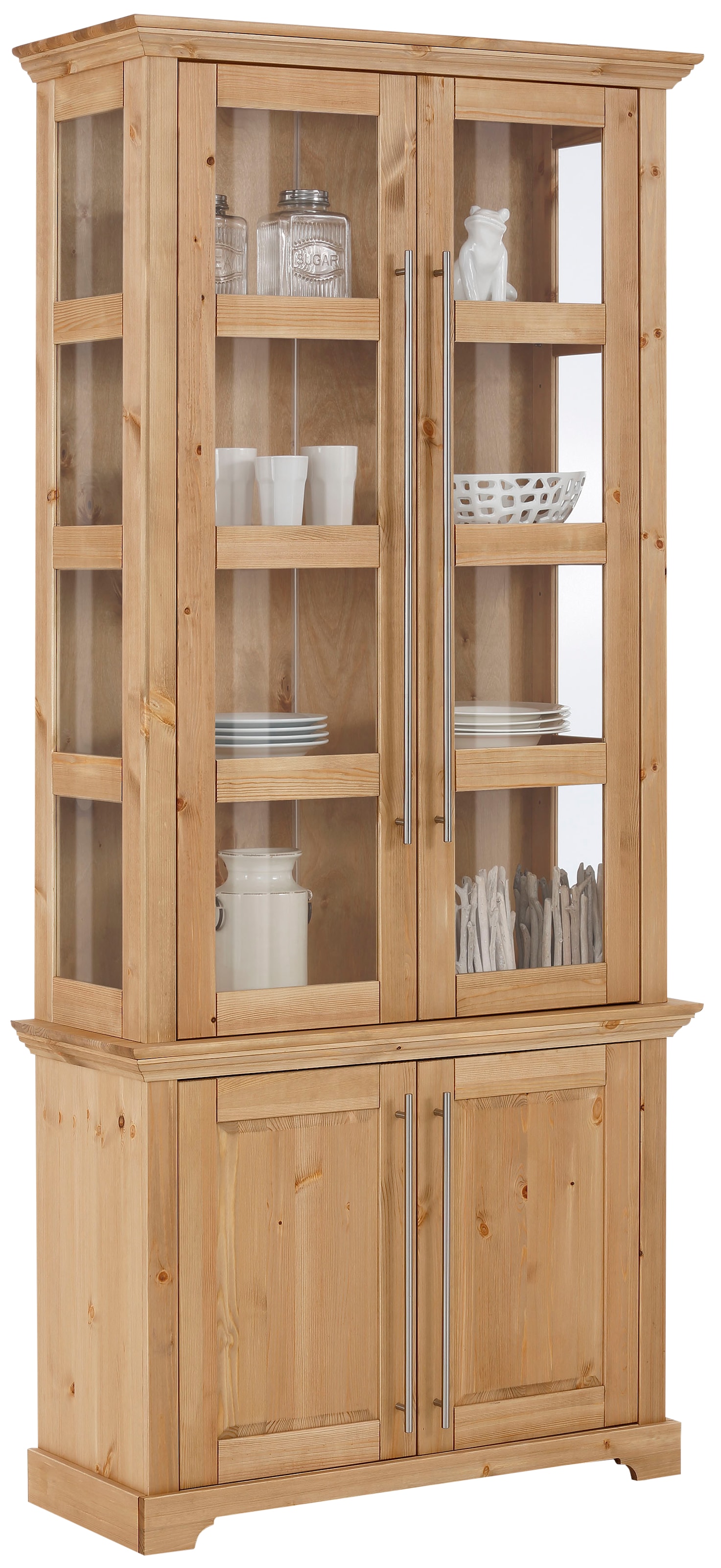 Home affaire Vitrine "Meliss", aus massiver Kiefer, FSC Breite 94 cm