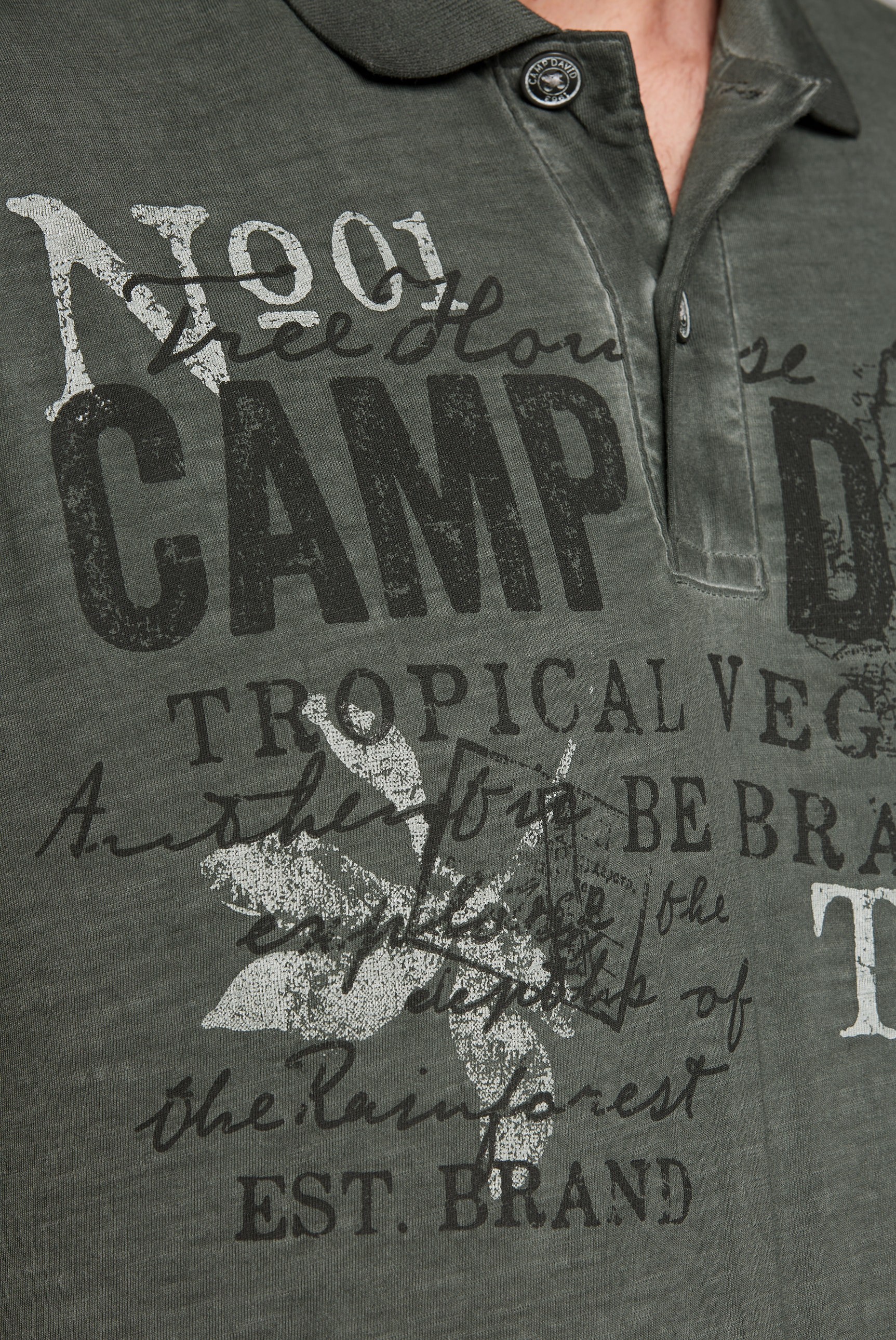 CAMP DAVID Poloshirt, aus Baumwolle