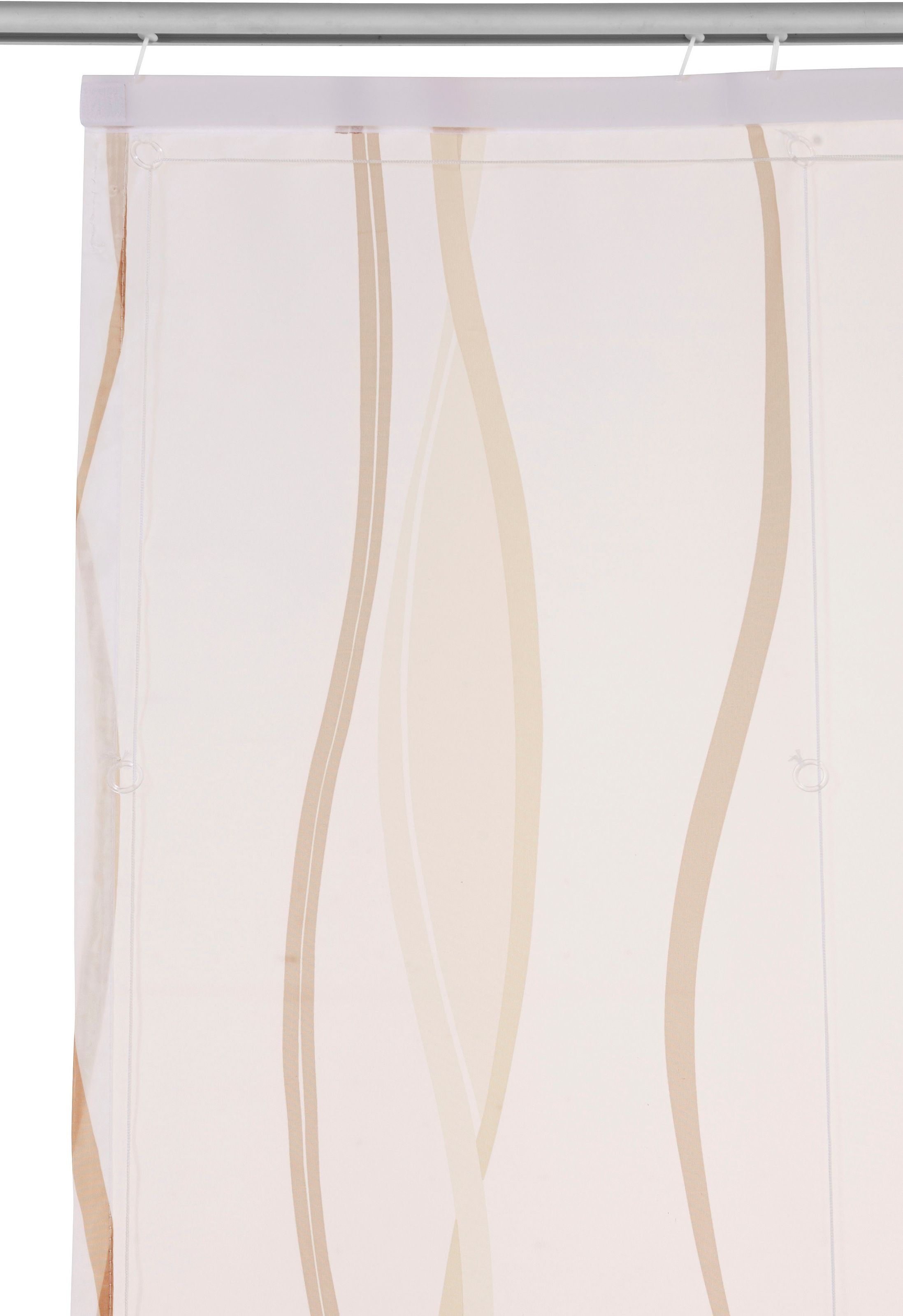 my home Raffrollo »Dimona«, mit Klettschiene, Transparent, Voile, Polyester, Wellen