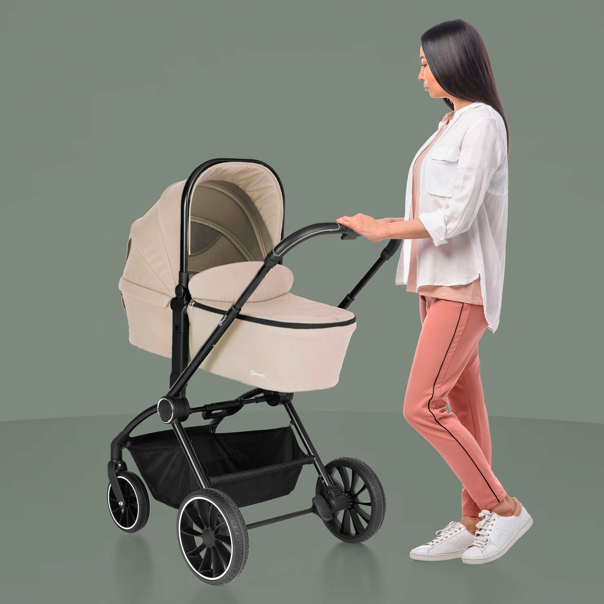 BabyGo Kombi-Kinderwagen »Harmony 3in1«, inkl. Babyschale mit Adaptern