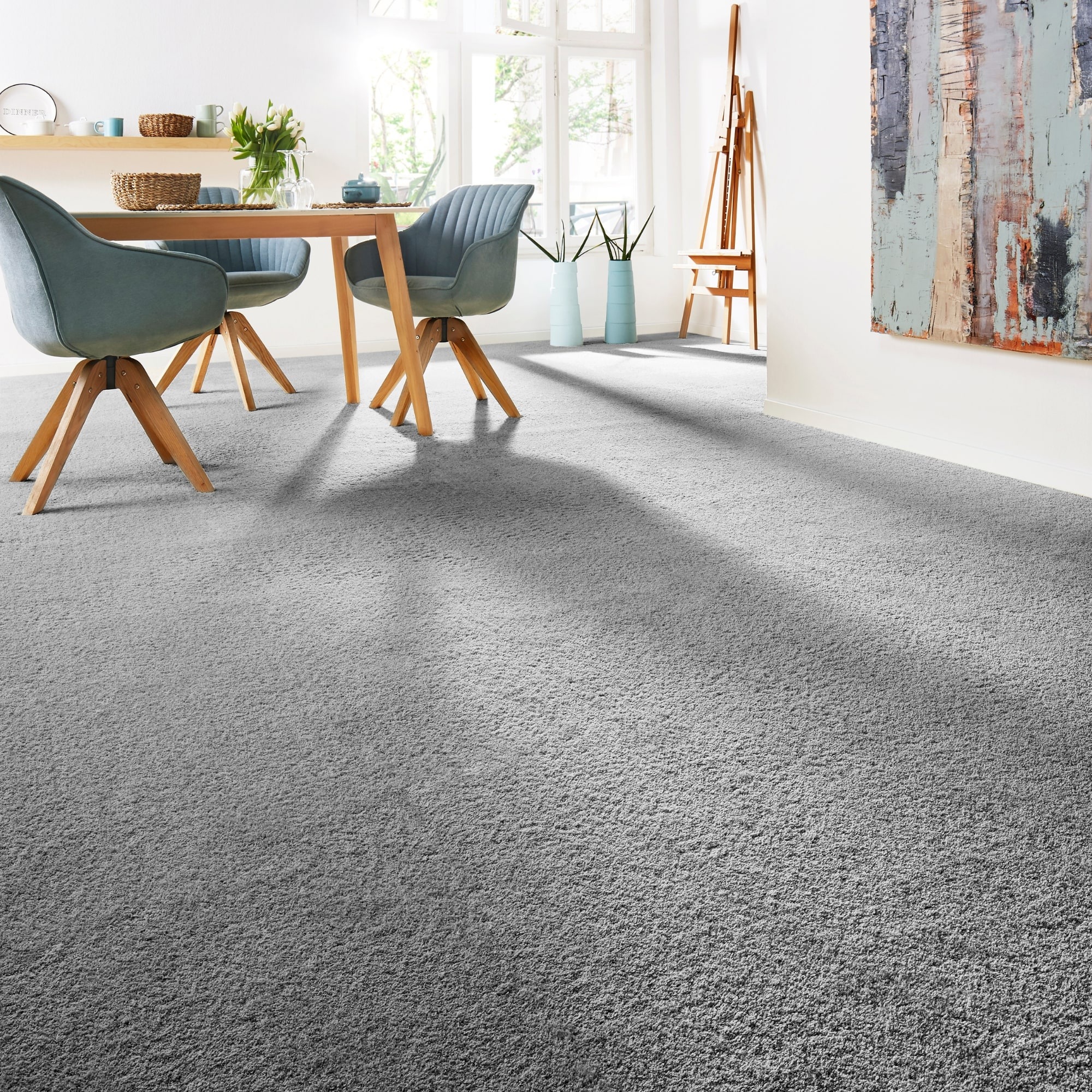 ANDIAMO Softness Velours Carpet Silver 400x200cm