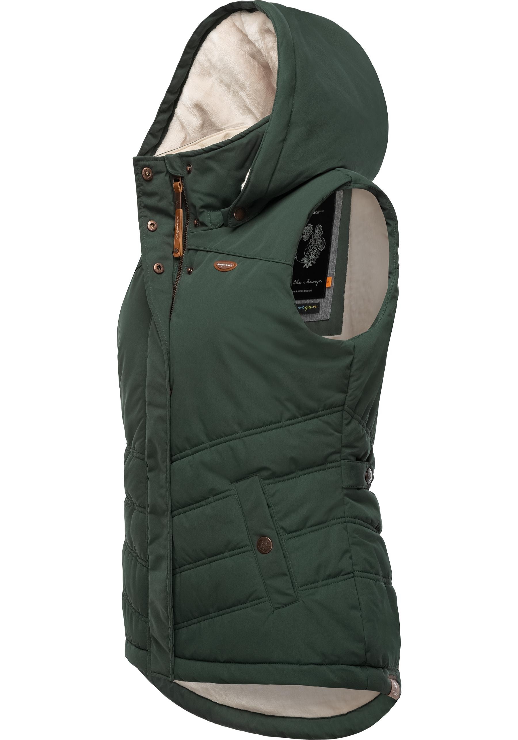 Ragwear Steppweste "Hesty" Wasserdichte Outdoor-Weste mit abnehmbarer Kapuz günstig online kaufen