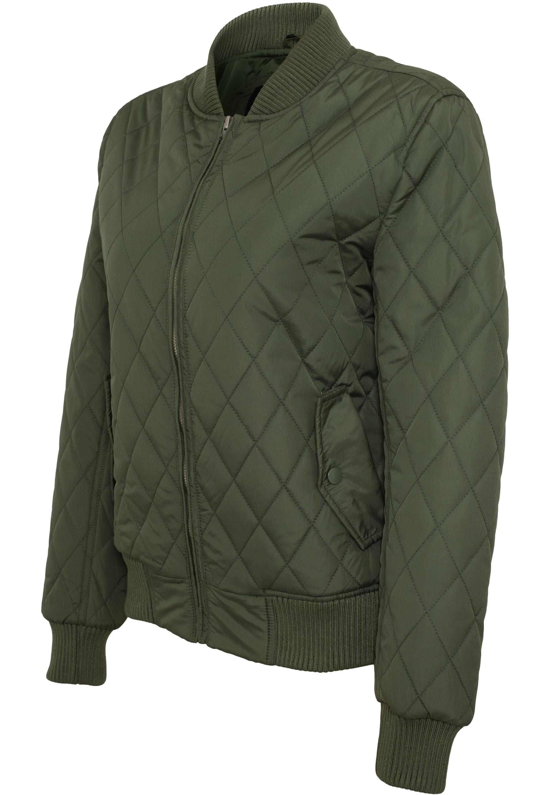 URBAN CLASSICS Allwetterjacke »Urban Classics Damen Ladies Diamond Quilt Nylon Jacket«, (1 St.), ohne Kapuze