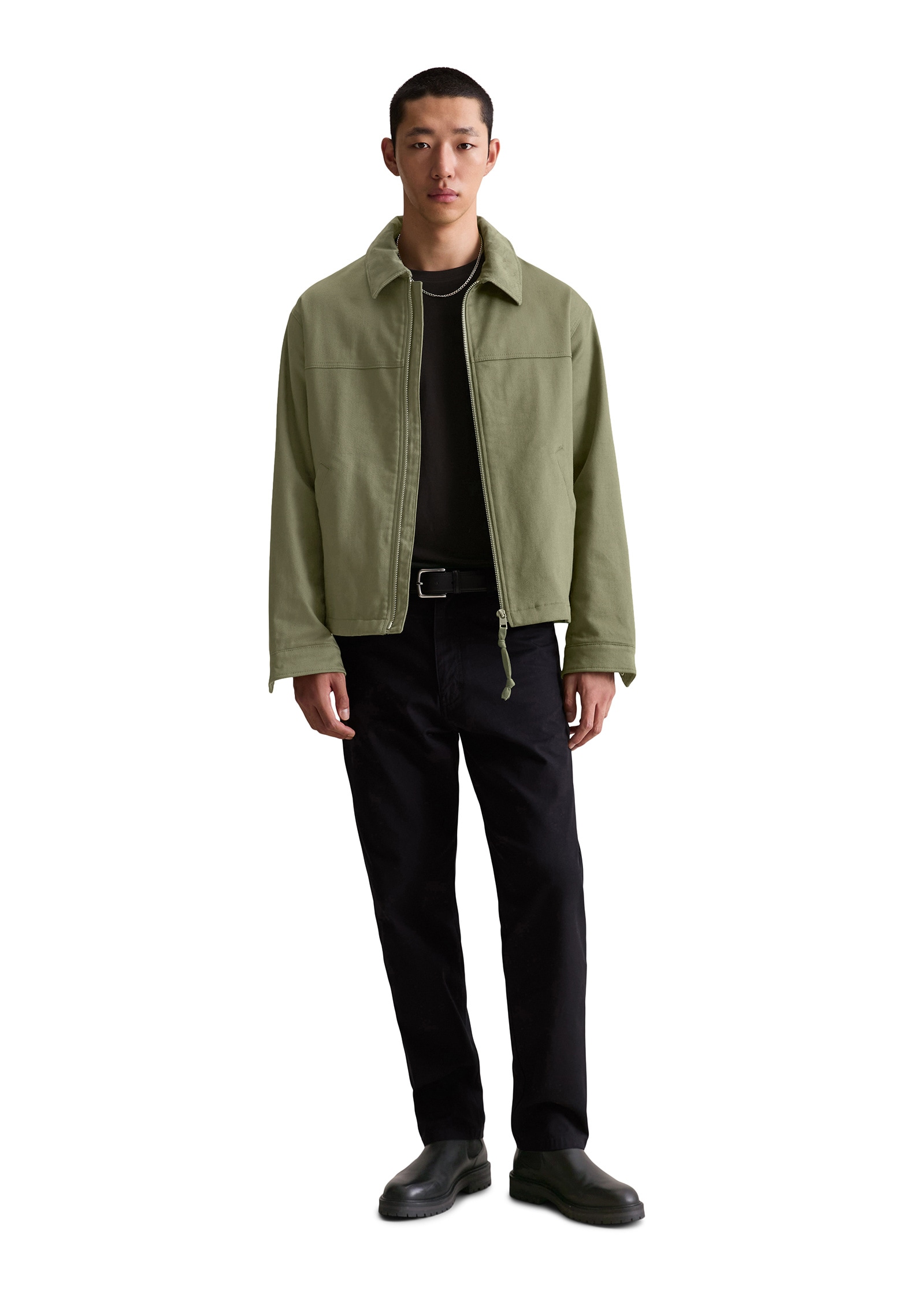 Marc O'Polo DENIM Outdoorjacke »mit Cord-Kragen«, ohne Kapuze