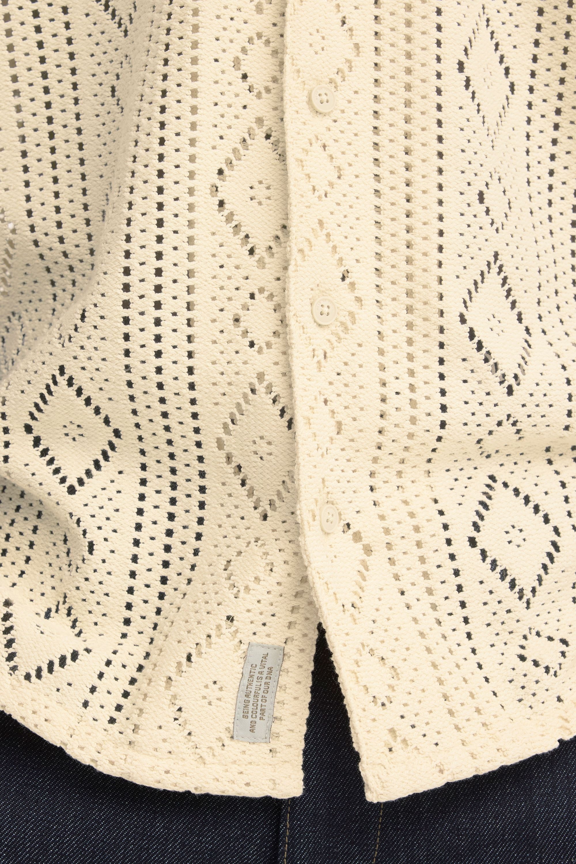 Blend Kurzarmhemd »BHAkon« Sommerliches Kurzarmhemd mit Lochstrickmuster