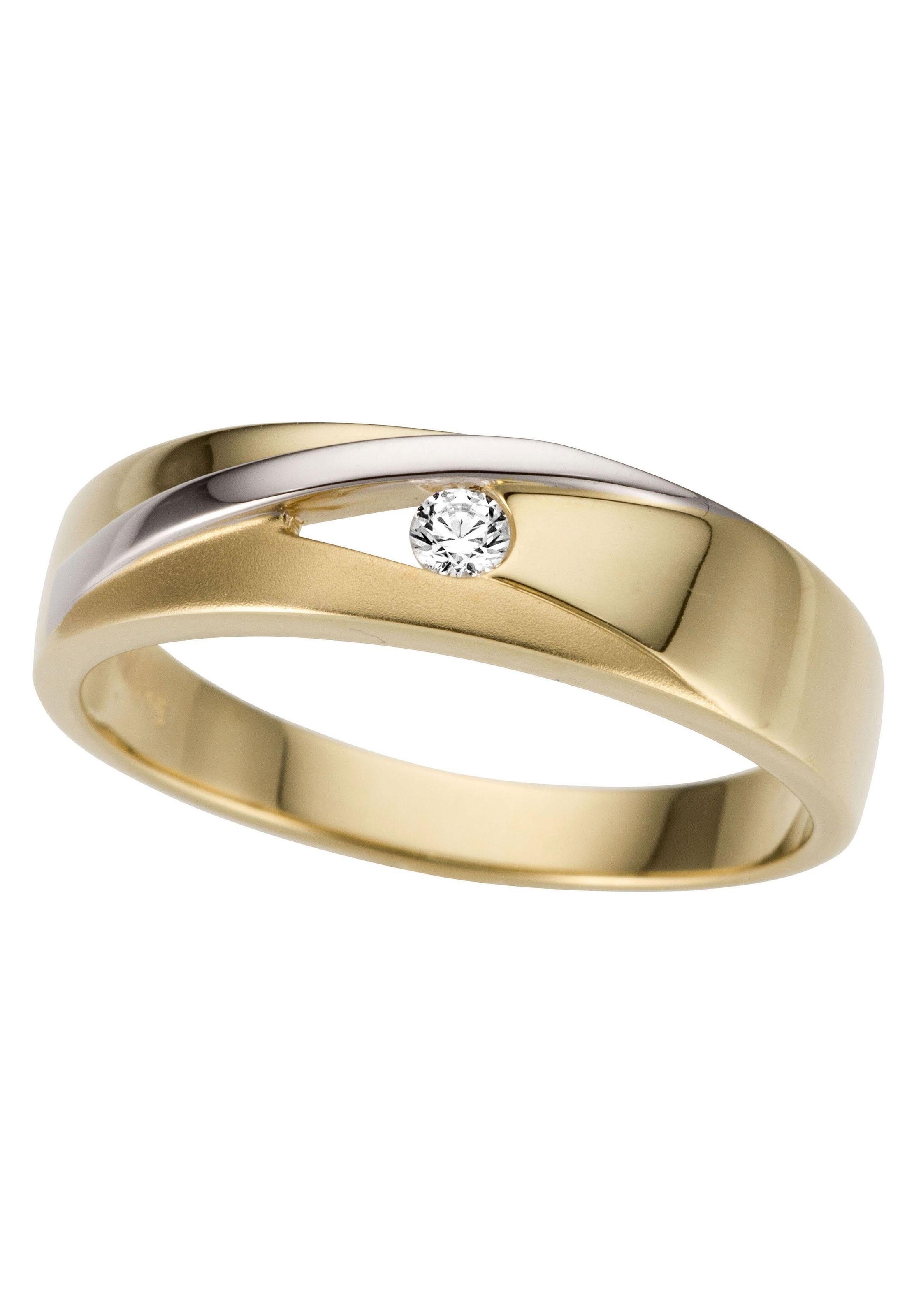 Firetti Goldring »Schmuck Geschenk Gold 333 Herrenring Goldring«, mit Zirkonia (synth.)