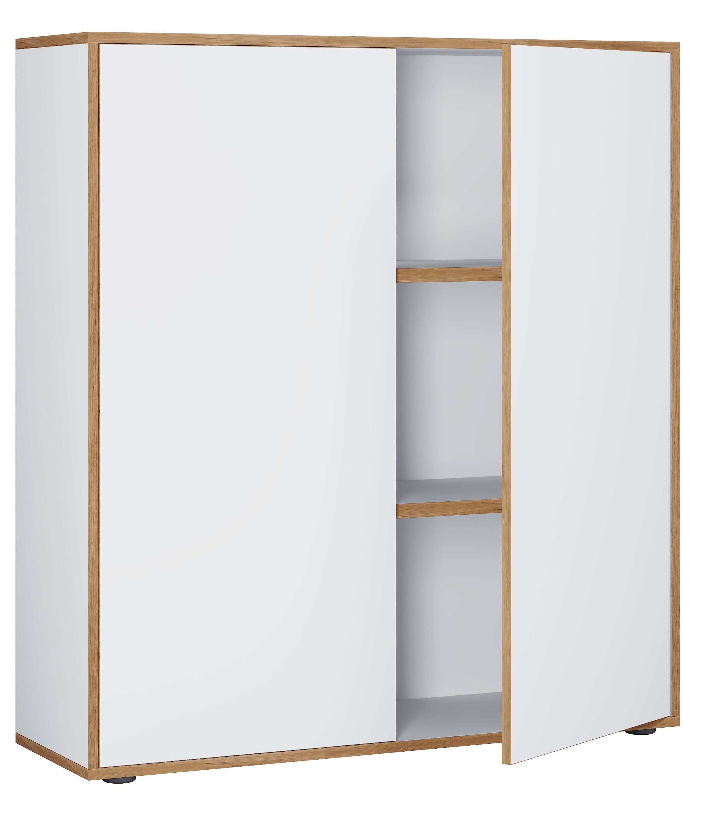 VCM Aktenschrank »VCM Holz Büroschrank Ordner Aktenschrank Büromöbel Schrank Salia 3-fach Breite 100 cm Drehtüren«, (1 St.)