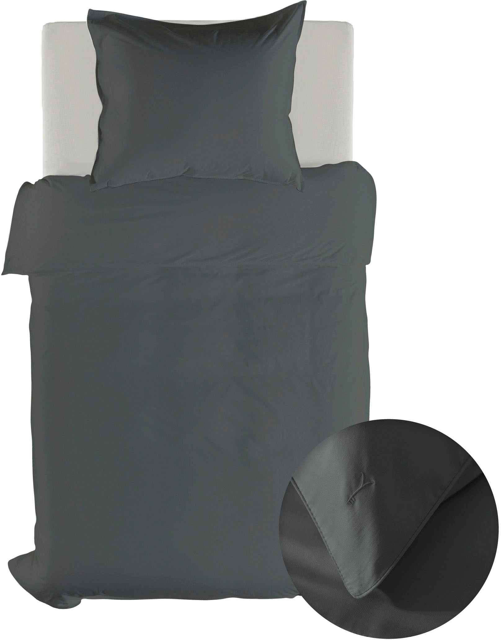 YELLOW Bettwäsche "Suite-Dubai" 2 Stk. tlg. Uni Design, 100% Baumwolle ab 1 günstig online kaufen