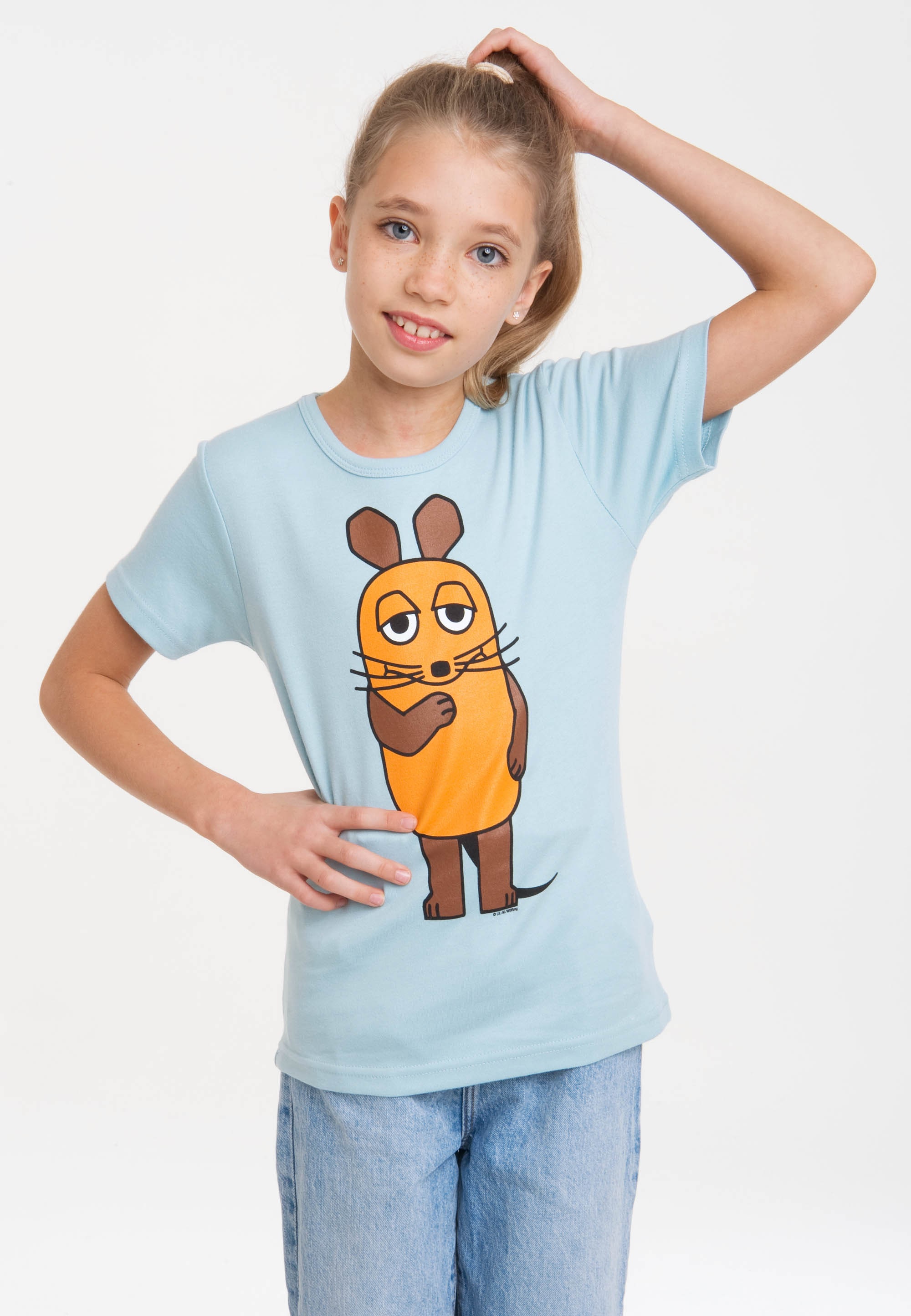 für BAUR Maus«, Originaldesign LOGOSHIRT »Die | mit T-Shirt ▷ lizenziertem