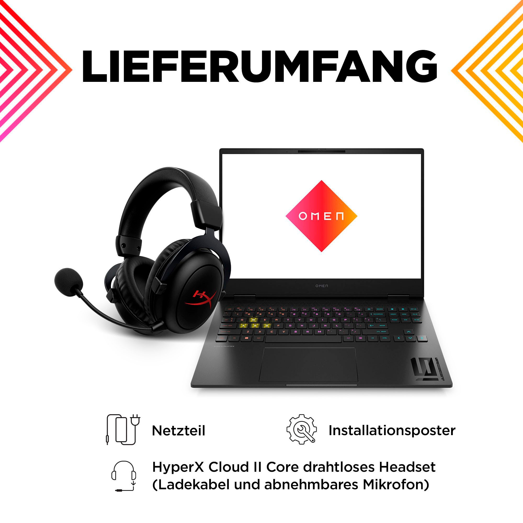 HP Gaming-Notebook »16-wf1286ng«, 40,89 cm, / 16,1 Zoll, Intel, Core i9, GeForce RTX 4080, 1000 GB SSD