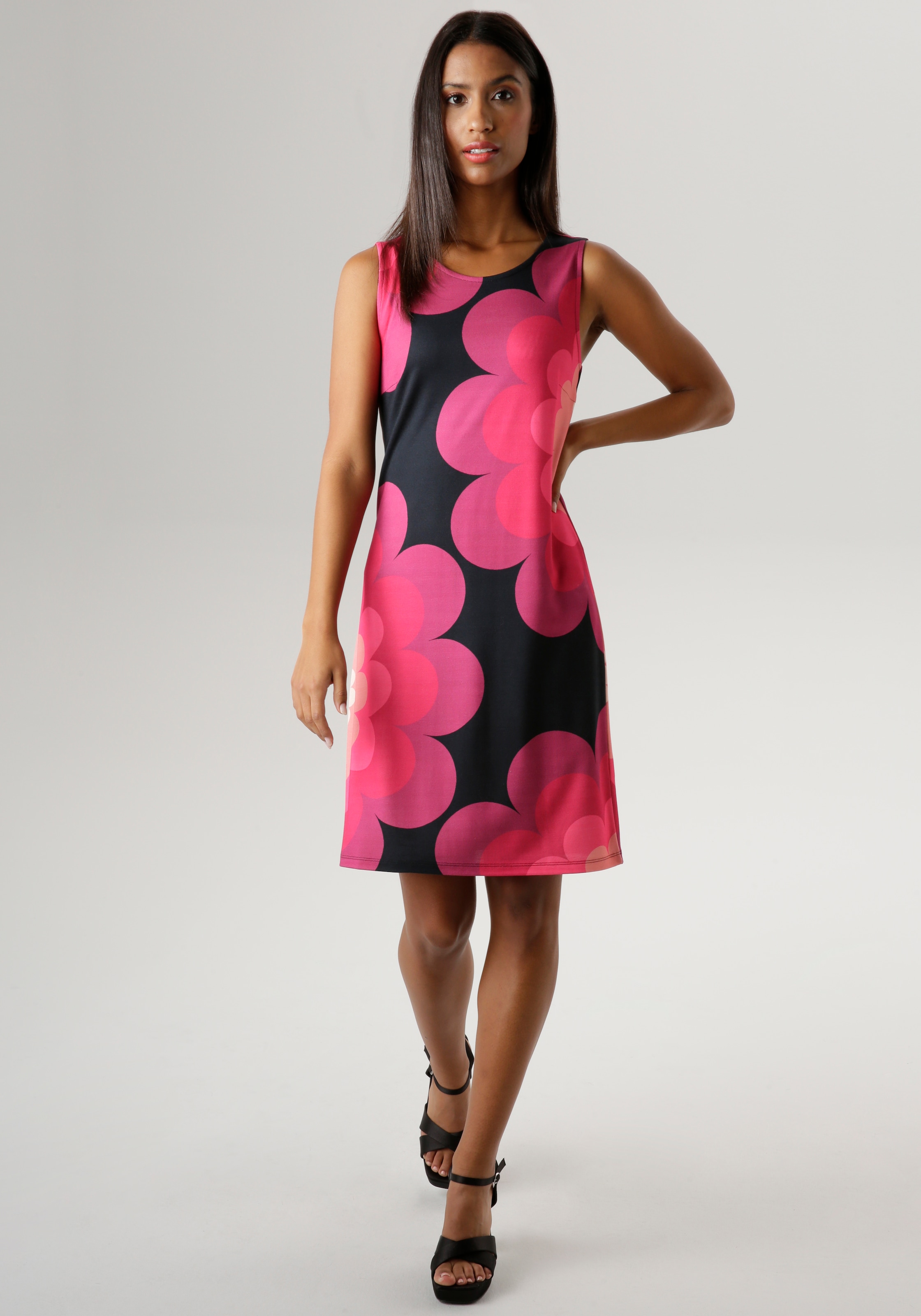 Aniston SELECTED Sommerkleid, mit Blumendruck für | plakativem - bestellen NEUE KOLLEKTION BAUR