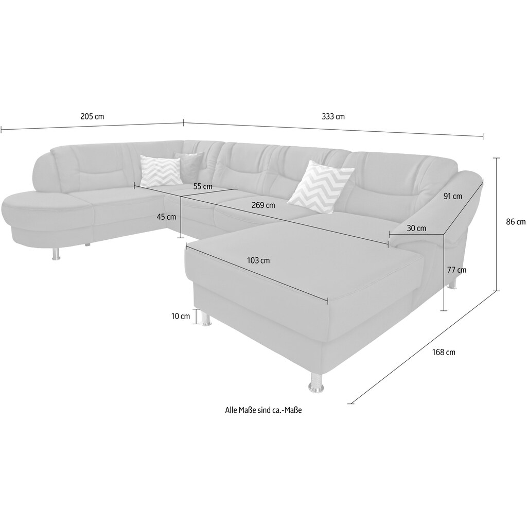 sit&more Wohnlandschaft »Salsa U-Form«