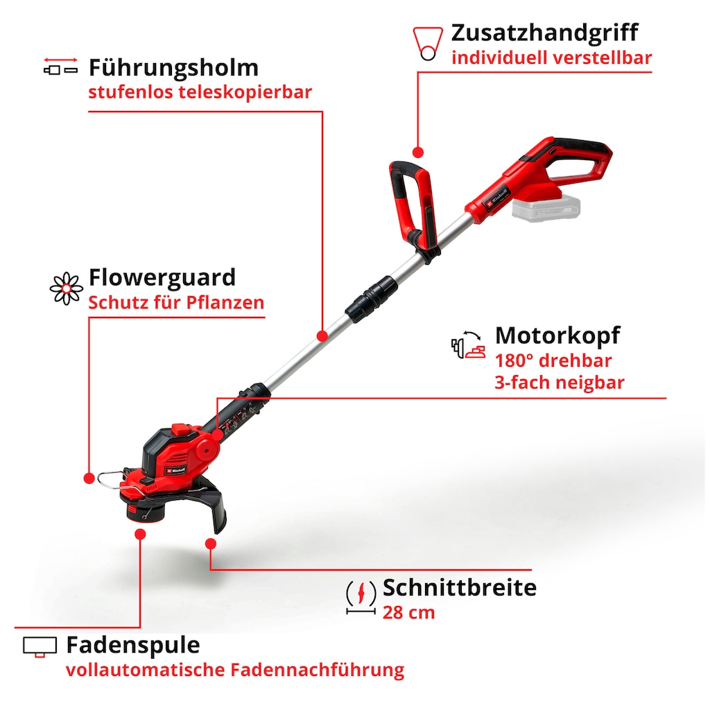 Einhell Akku-Rasentrimmer »GE-CT 18/28 Li-Solo«