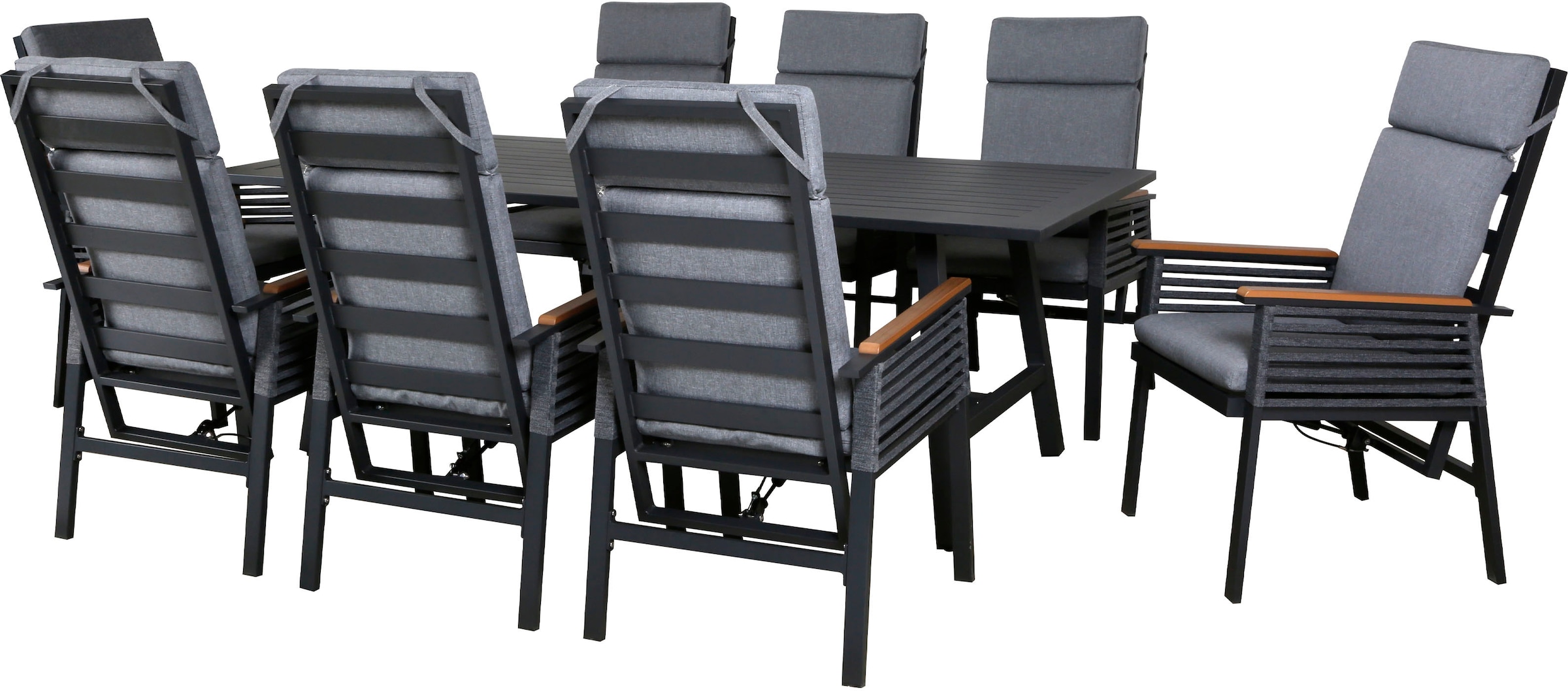 KONIFERA Garten-Essgruppe "Edessa Komfort", (Set, 17 tlg., 8x Stuhl mit Rüc günstig online kaufen