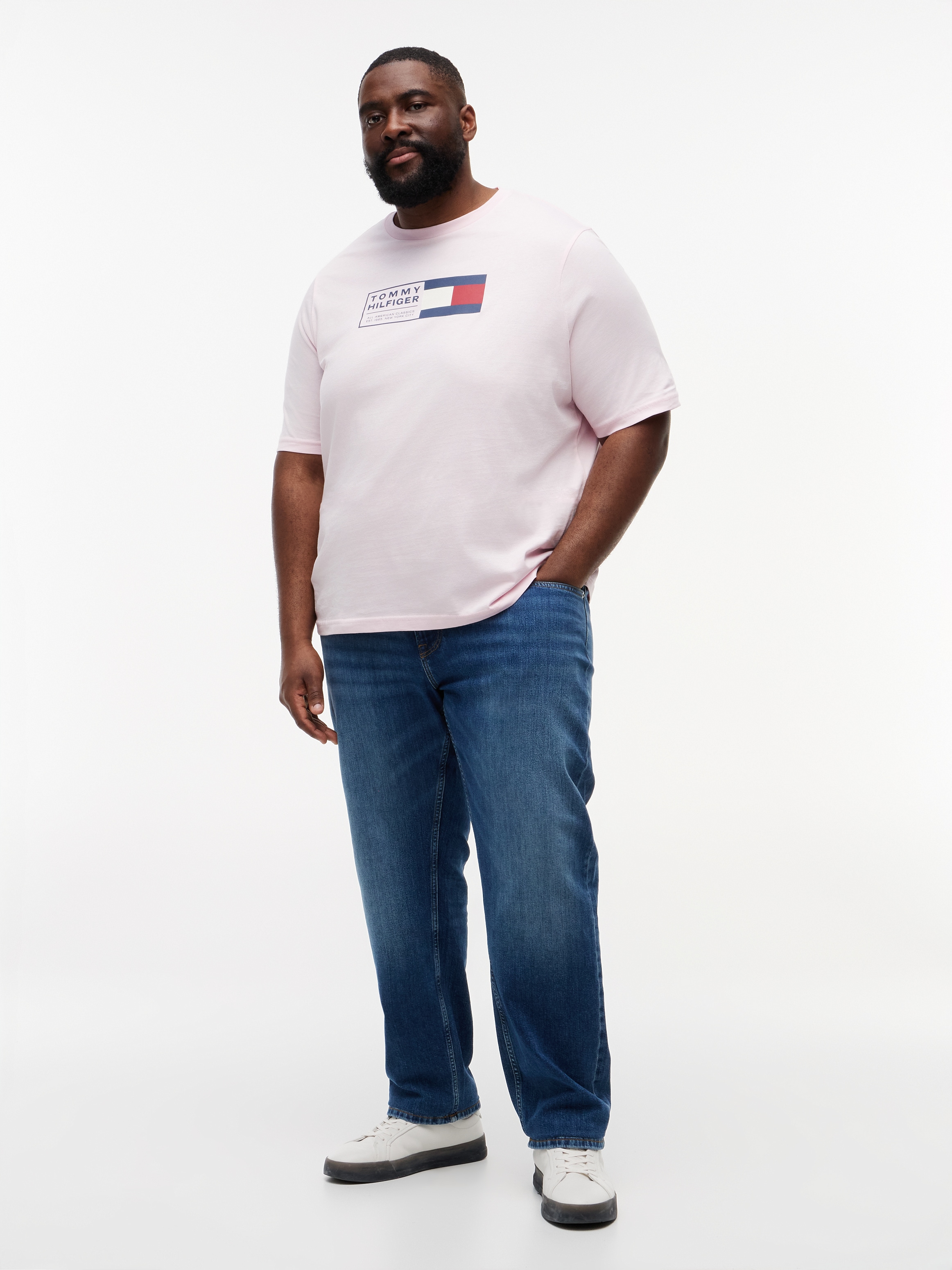 Tommy Hilfiger Big & Tall T-Shirt »BRAND LOVE TEXT« Regular fit für große Größen