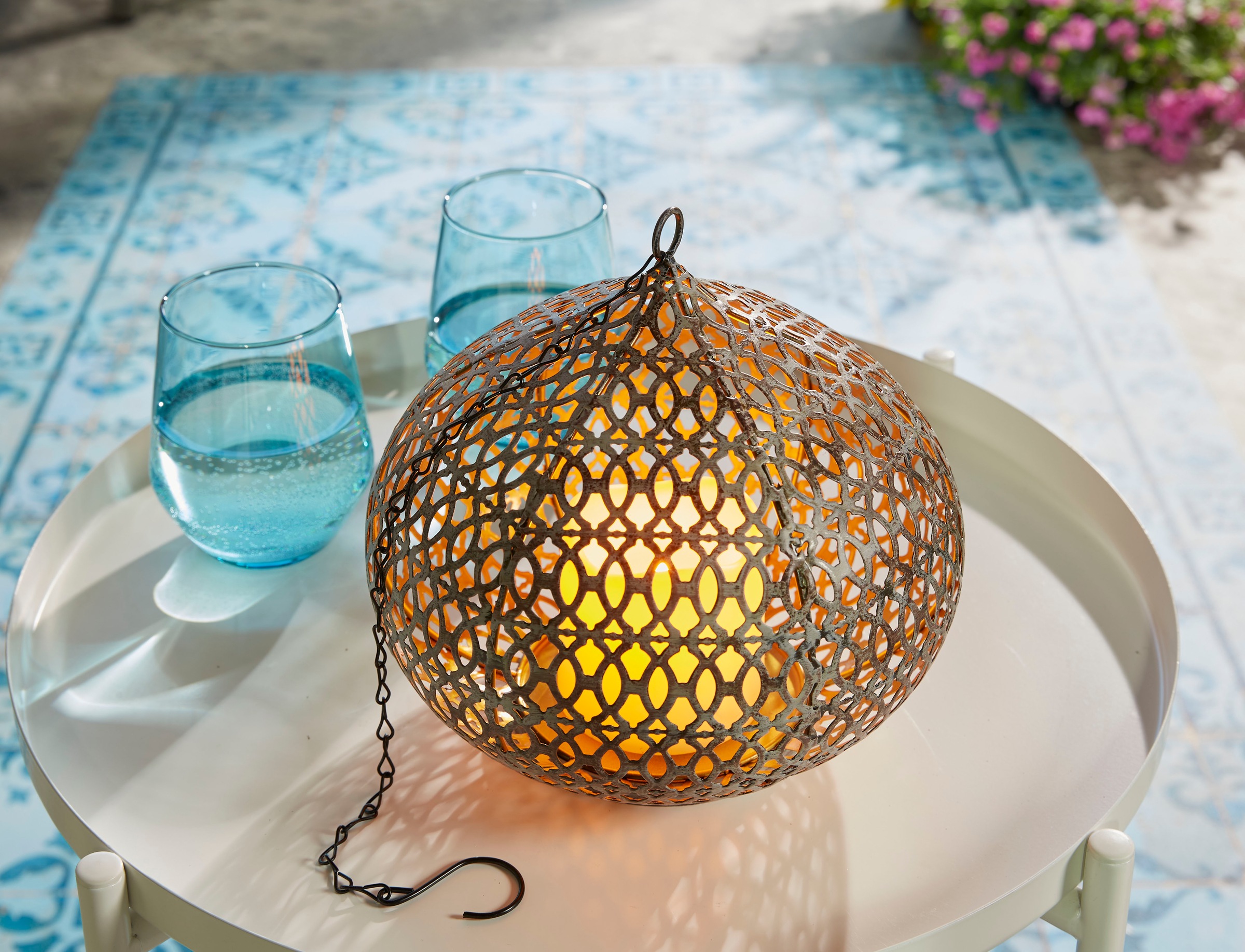 LUXFORM Außen-Tischleuchte "Wiederaufladbare USB-Gartenlampe - Edessa" LED- günstig online kaufen