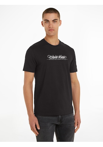 Calvin Klein Marškinėliai »DOUBLE FLOCK LOGO T-SHIR...