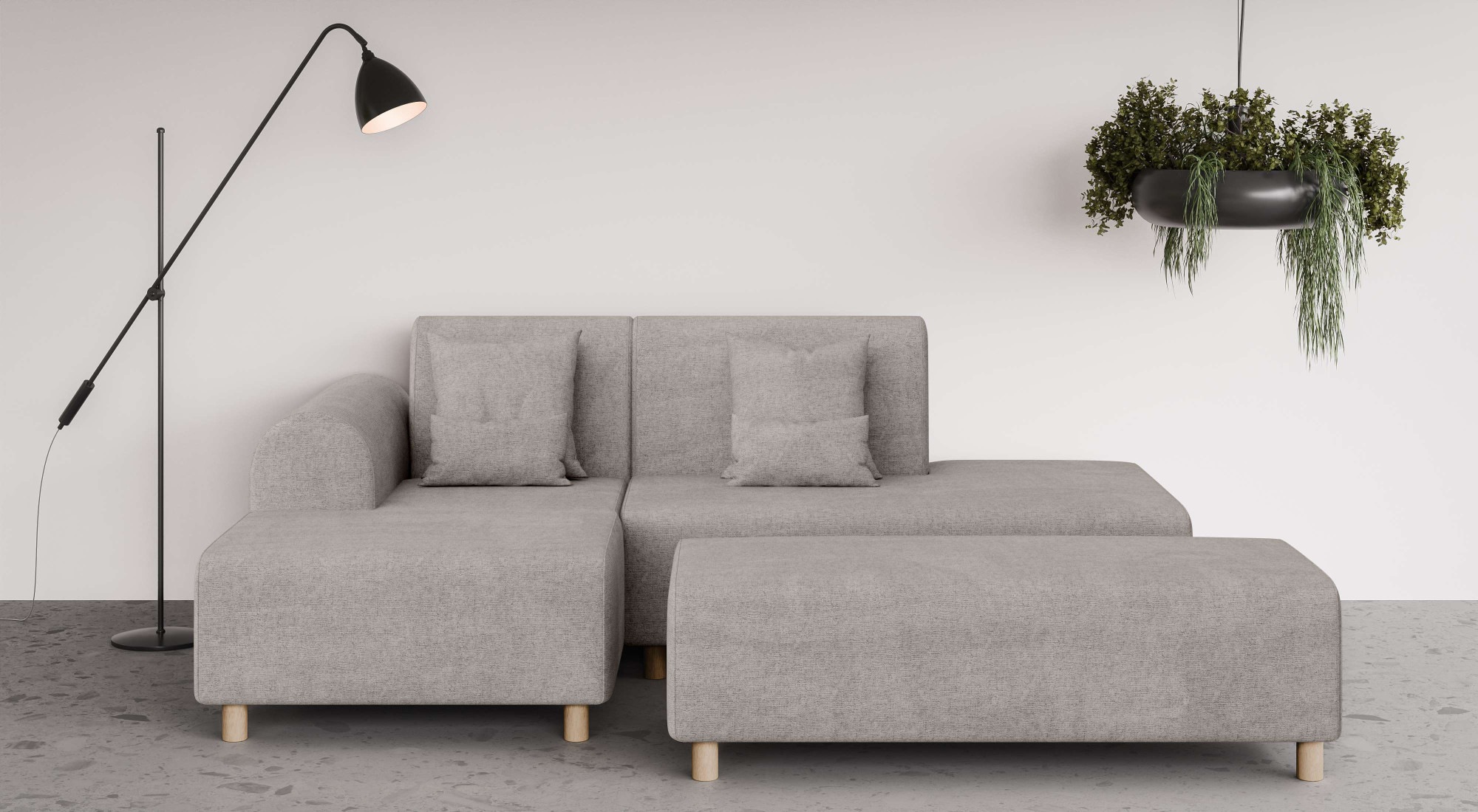 OTTO home Ecksofa "Suyala" L-Form mit Hocker günstig online kaufen