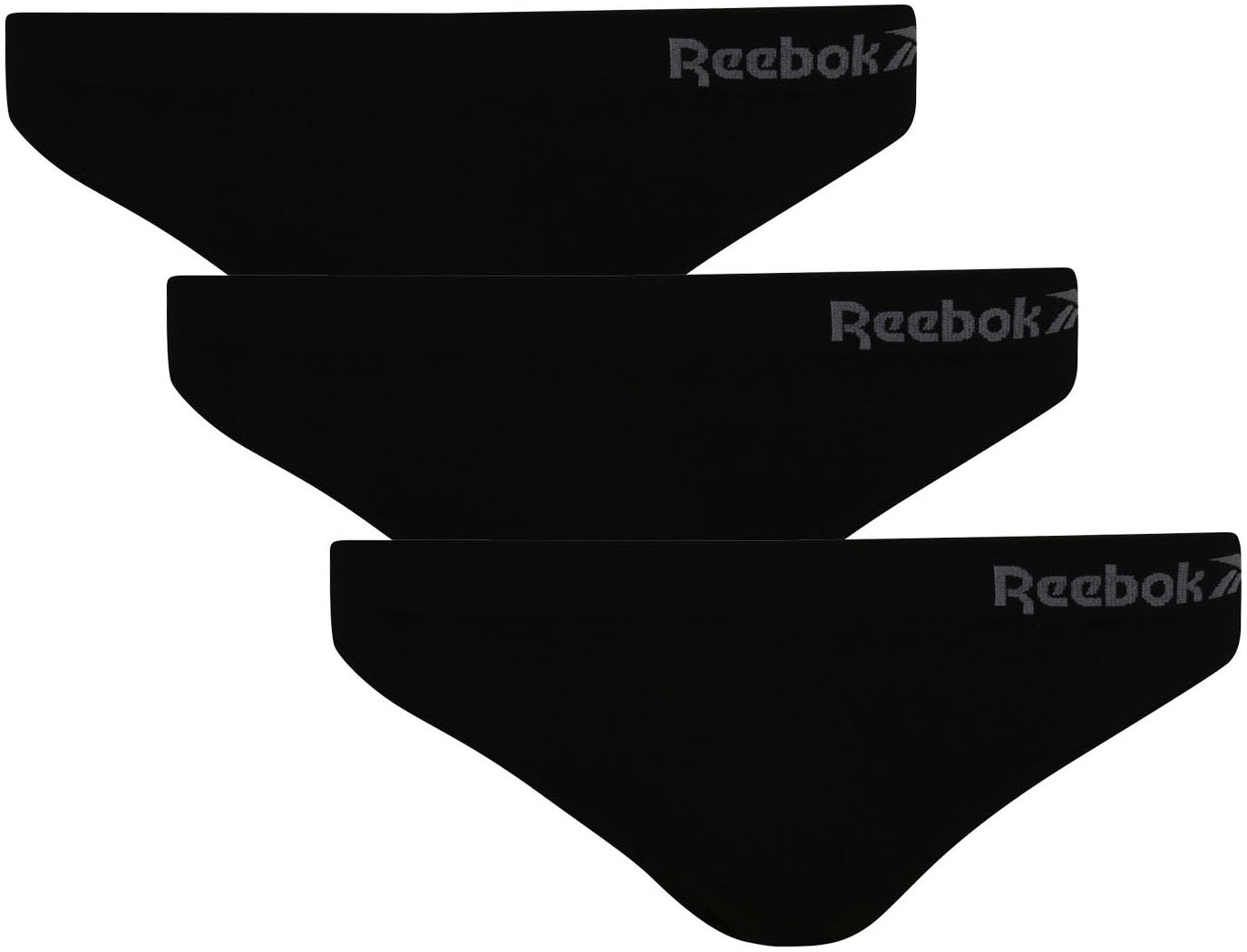 Reebok Slip "Kali" 3er-Pack, Ohne Störende Nähte, Eng, Basic, Bequem, Mit Logo, Breiter Bund