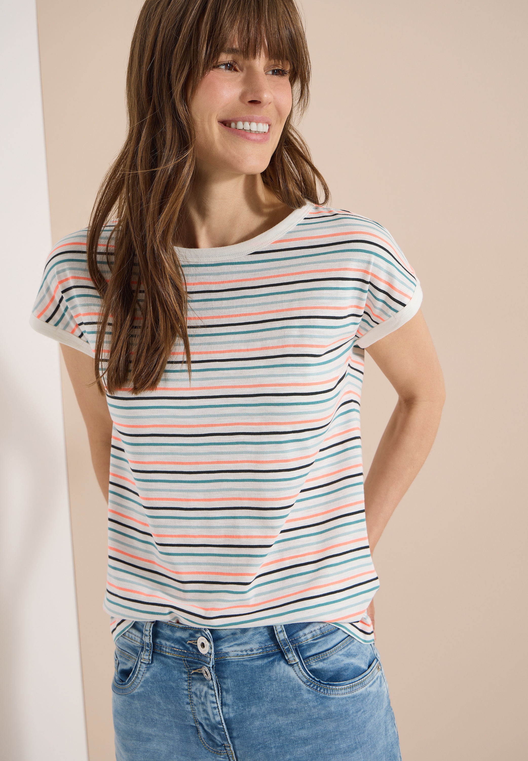 Cecil T-Shirt im soften Baumwoll-Mix