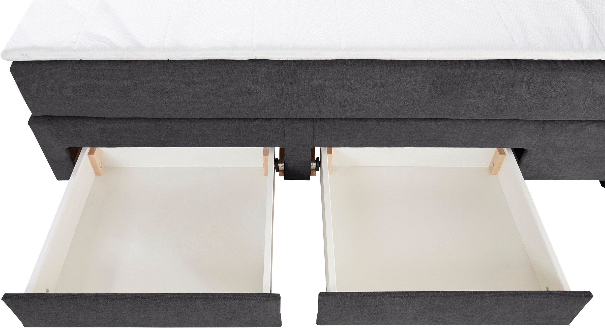 INOSIGN Boxbett »Luan«, Schubkästen, LED-Beleuchtung und Topper, in Breite 120 cm und 180 cm