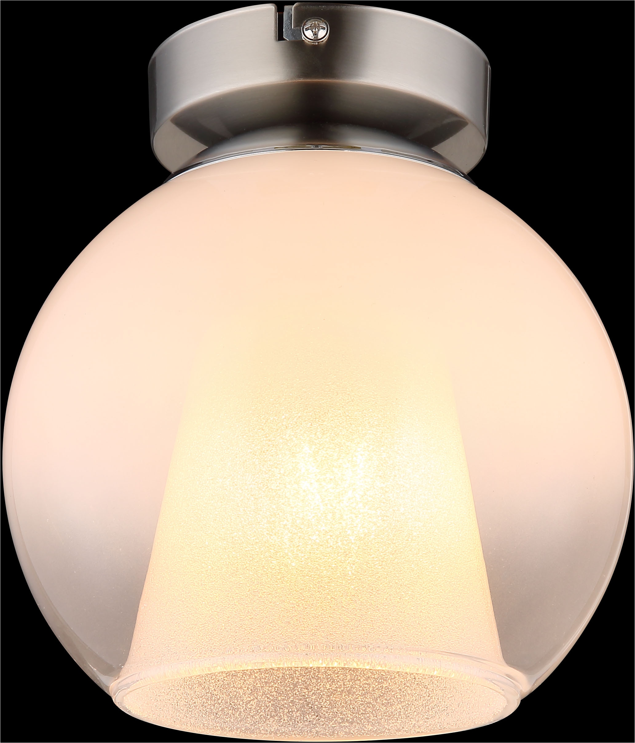 GLOBO LIGHTING Deckenleuchte »BARRY«, Leuchtmittel E27 | ohne Leuchtmittel, Deckenlampe/Metall/Glaskugel opal/Glaskristalle/ø: 180mm