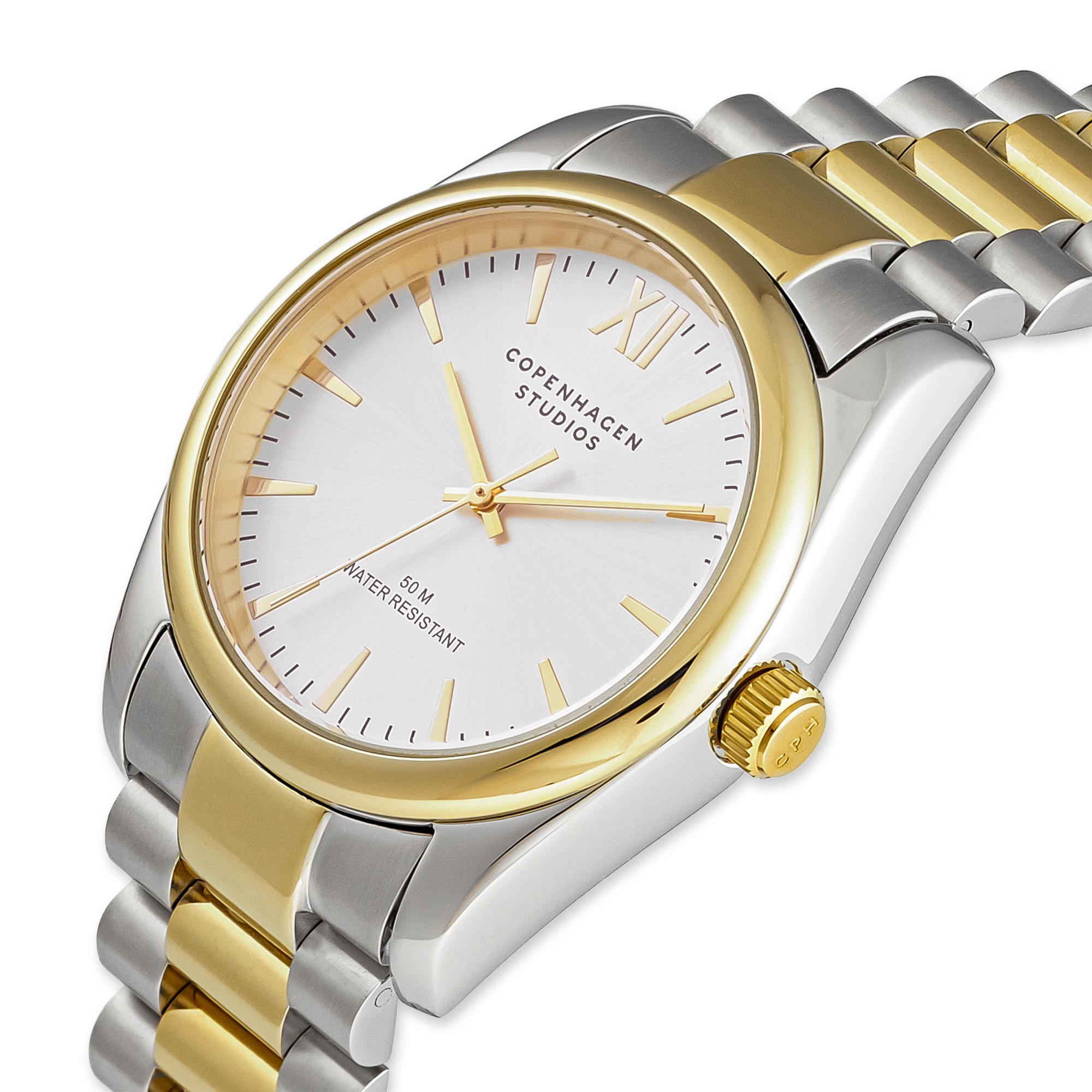 Copenhagen Studios Quarzuhr »Classic Round Watch« Armbanduhr, Damenuhr, Edelstahlarmband, analog