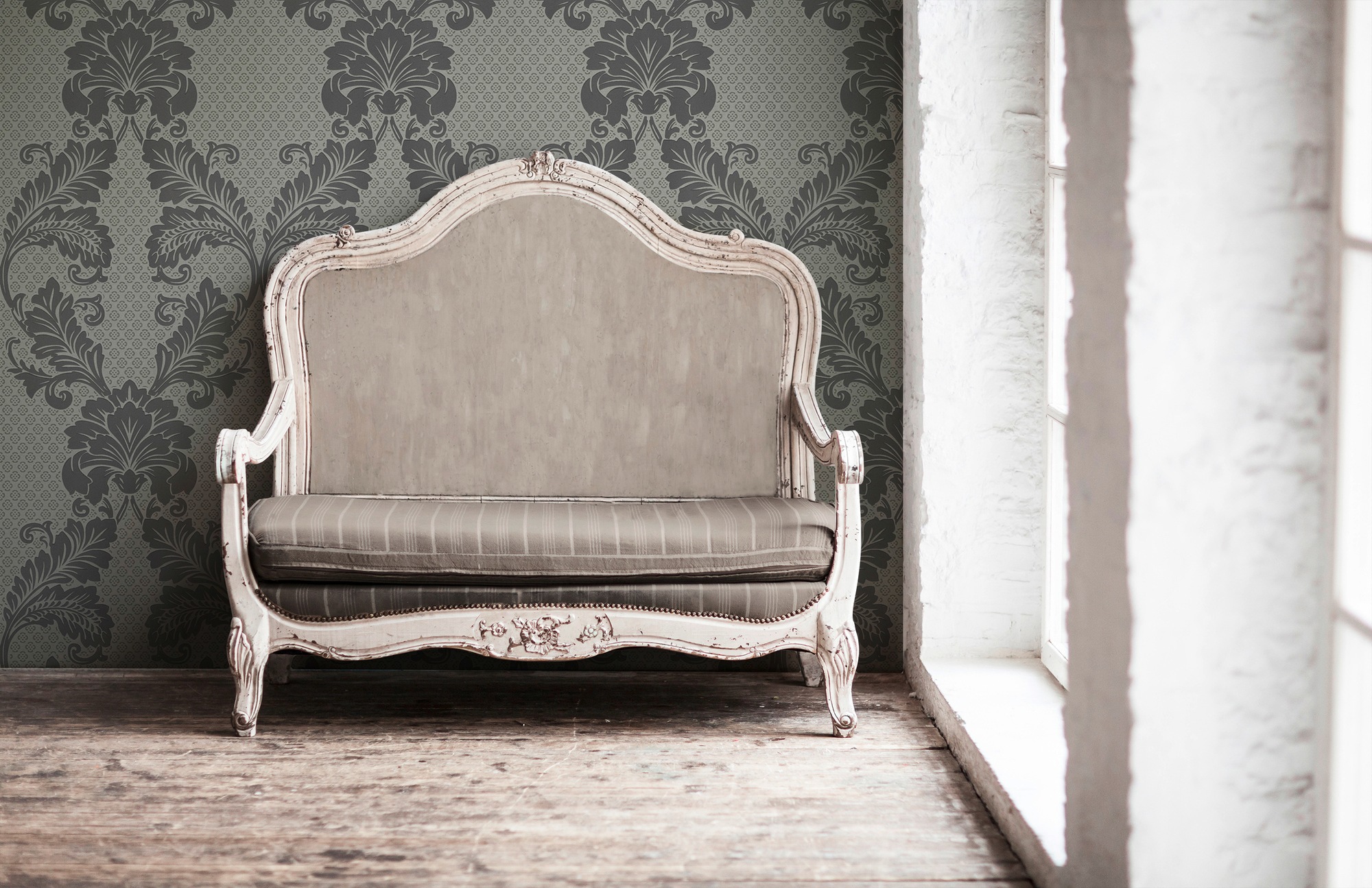 Architects Paper Vliestapete »Luxury wallpaper« Barock | gemustert | ornamental beflockt Ornament Tapete Barock Tapeten Wohnzimmer Schlafzimmer Küche Flur Büro