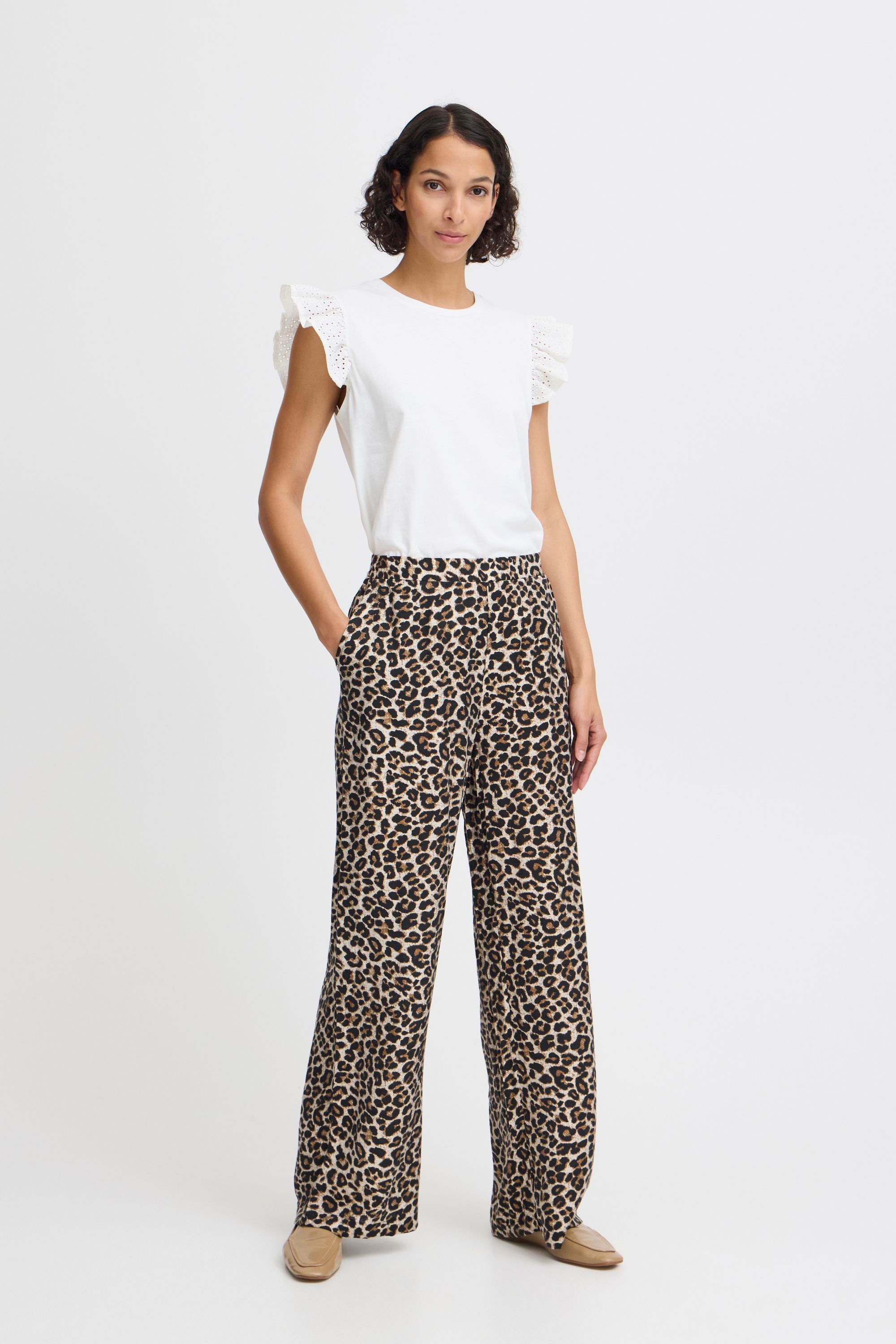 b.young Stoffhose "Stoffhose BYHinva LEOPARD PANTS -" günstig online kaufen