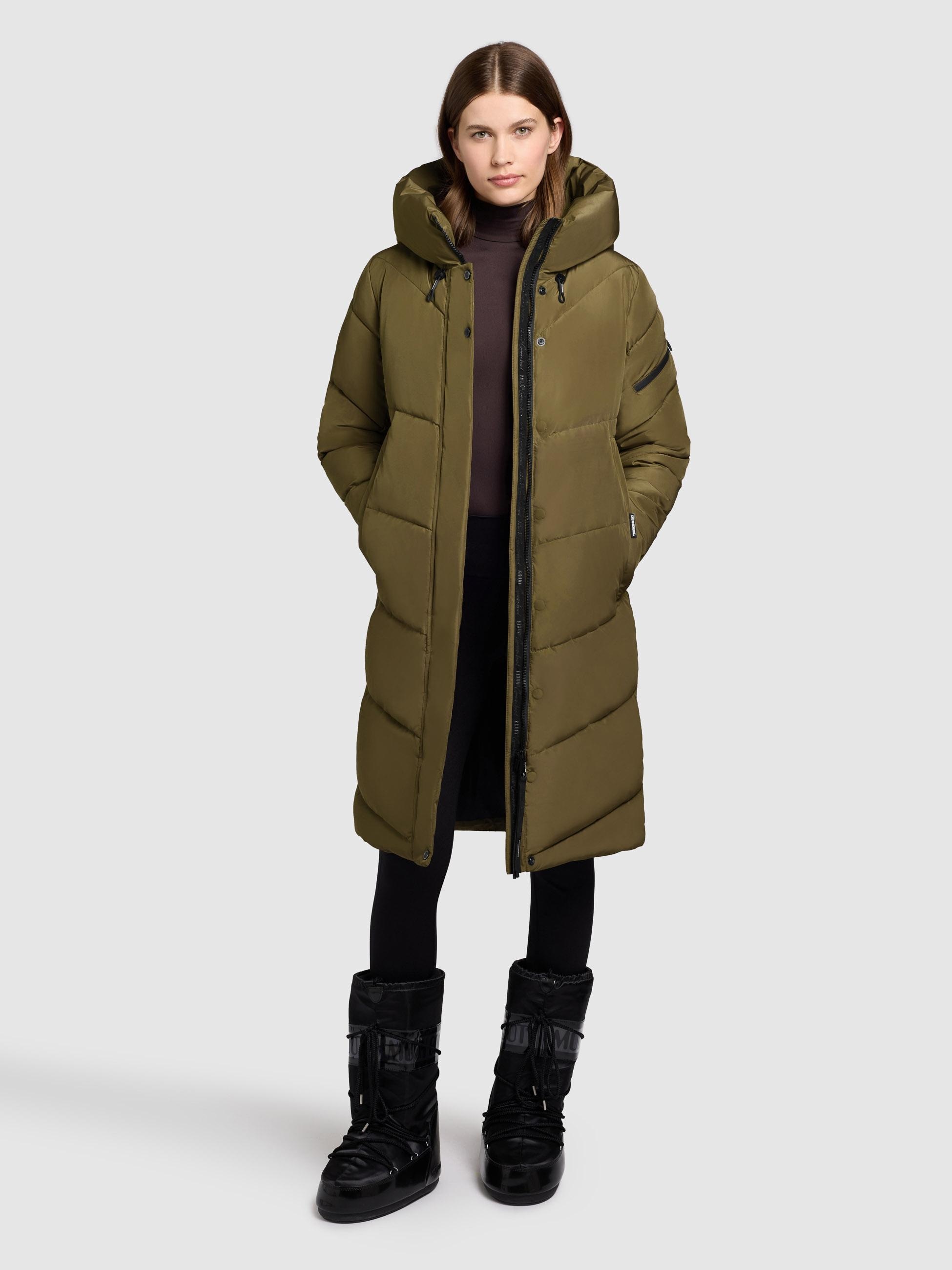 khujo Steppmantel »Jange-YM«, Warmer Wintermantel mit magnetischen Details