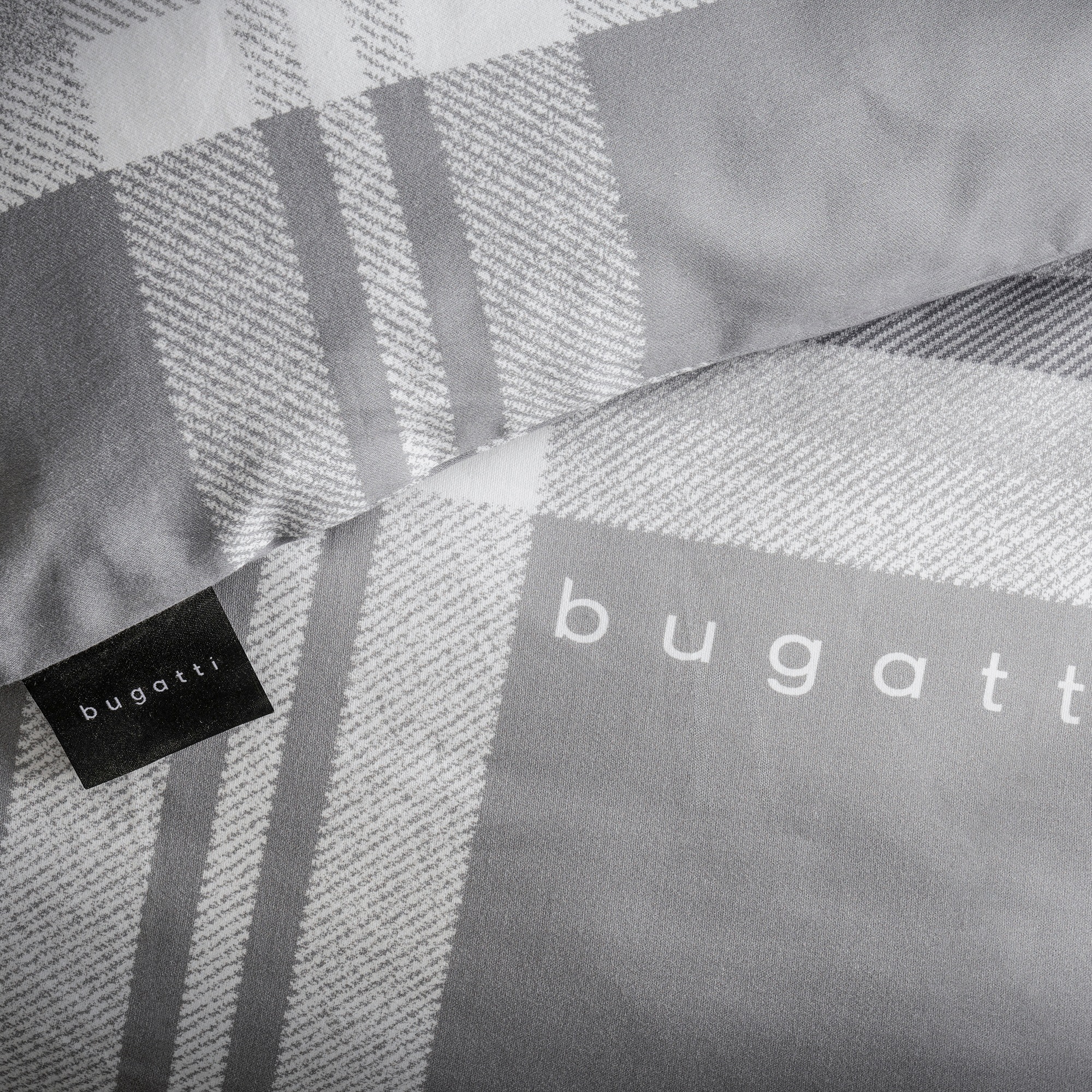 bugatti Bettwäsche »Satinbettwäsche bugatti«, mit elegantem Karo-Muster