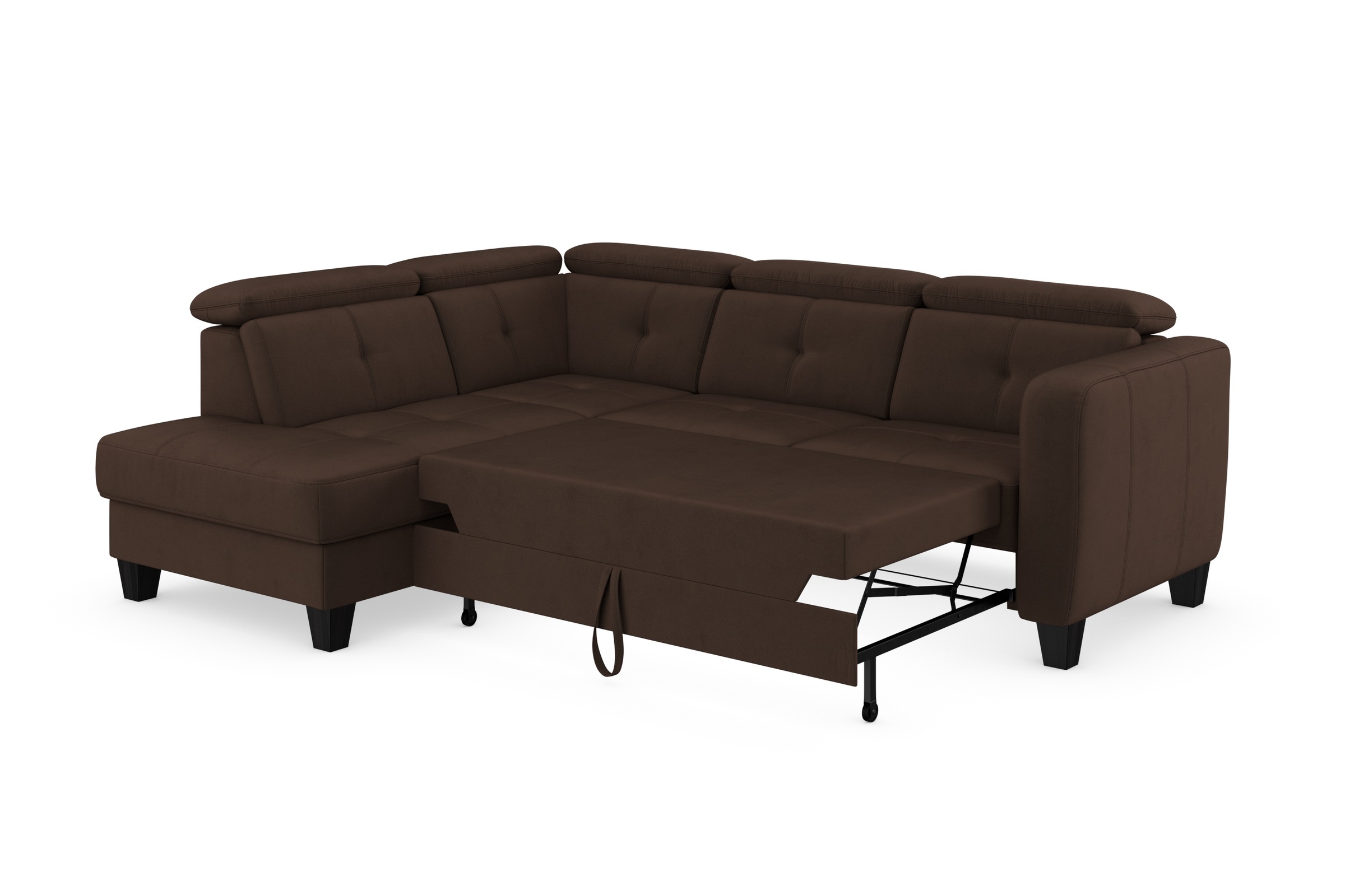sit&more Ecksofa »Belluci L-Form«, inklusive Federkern, wahlweise mit Bettfunktion und Bettkasten