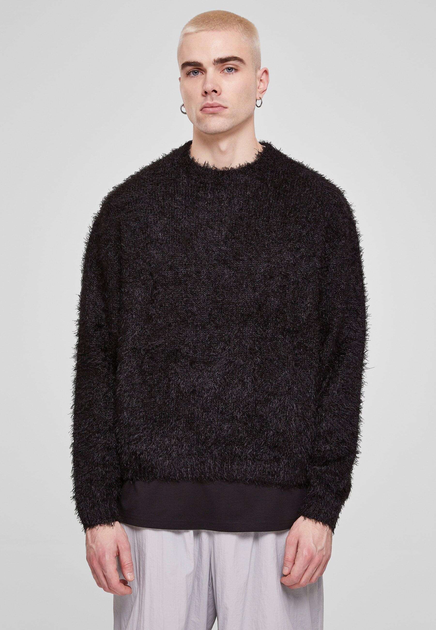 URBAN CLASSICS Rundhalspullover »Urban Classics Herren Feather Sweater«, (1 tlg.)