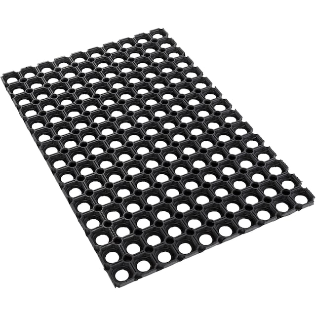 Andiamo Fußmatte »Gummi Ringmatte«, rechteckig, 15 mm Höhe, Schmutzfangmatte, In- und Outdoor geeignet, besonders robust
