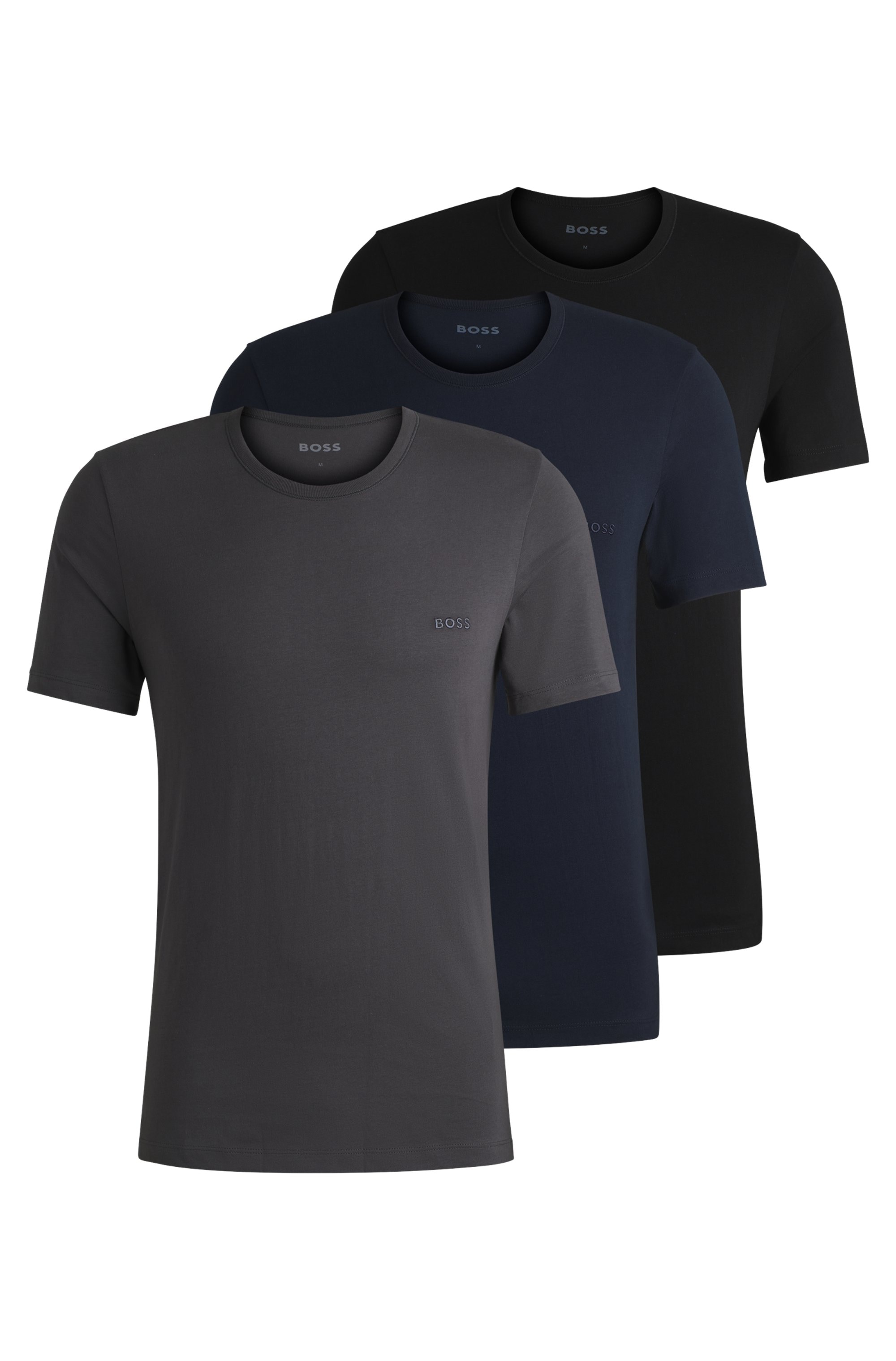 BOSS T-Shirt "Rundhals BOSS ONE", (Packung, 3 tlg., 3er-Pack), mit dezentem günstig online kaufen