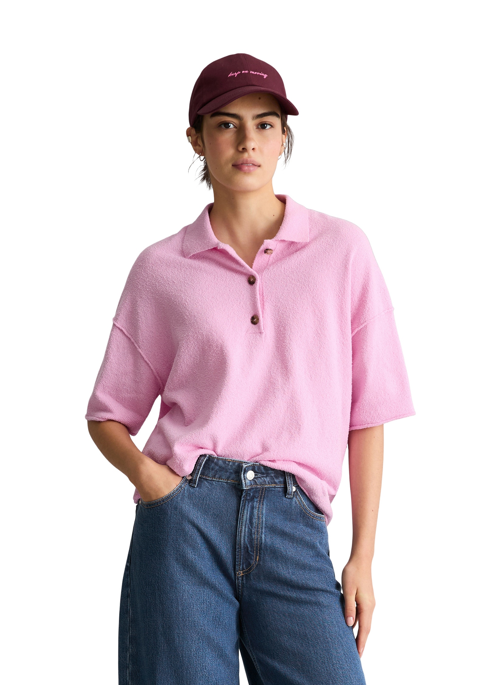 Marc O'Polo DENIM Poloshirt »aus Crinkled Organic Cotton-Mix«