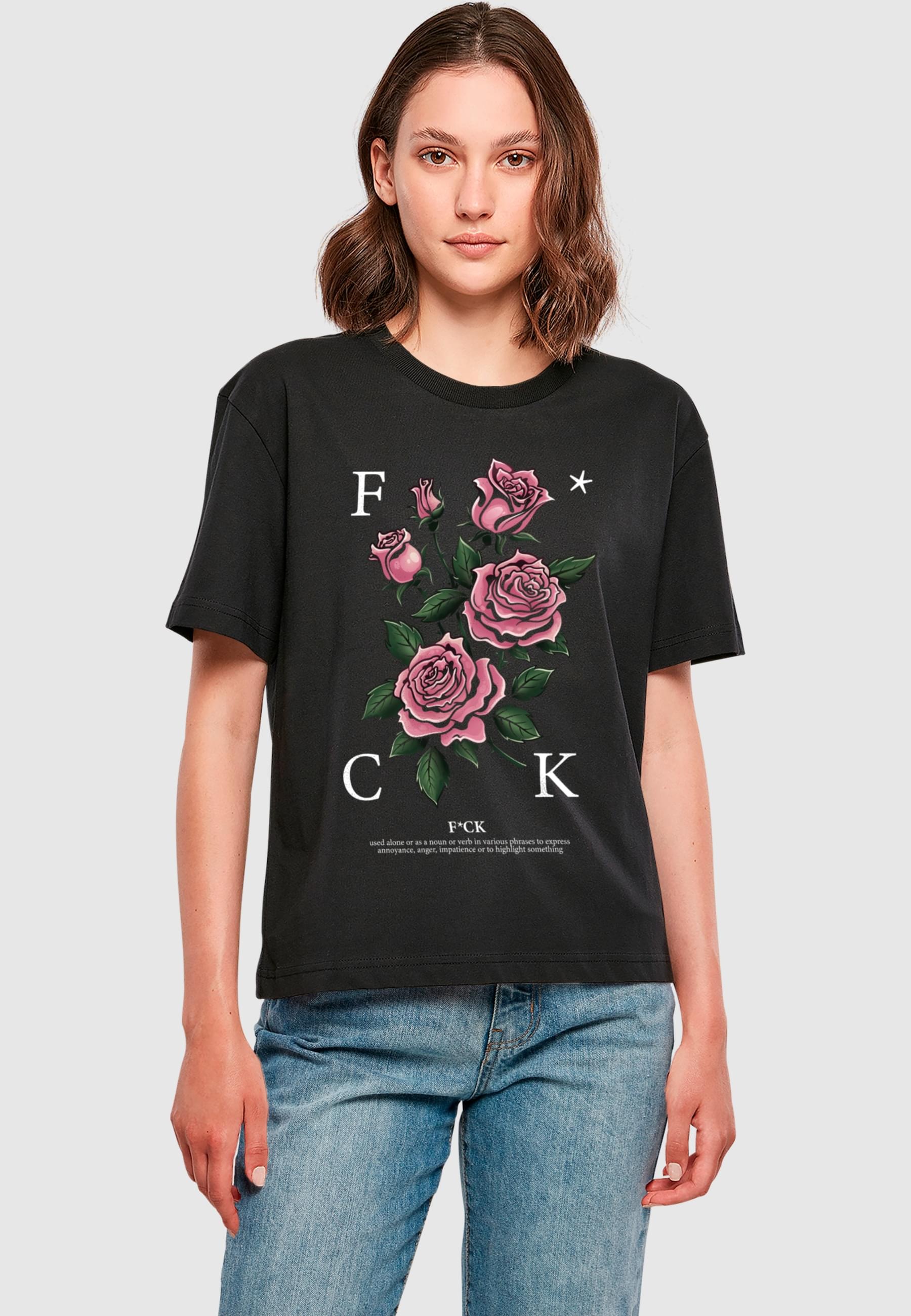 Miss Tee T-Shirt »Miss Tee F*cking Roses Tee«, (1 tlg.)