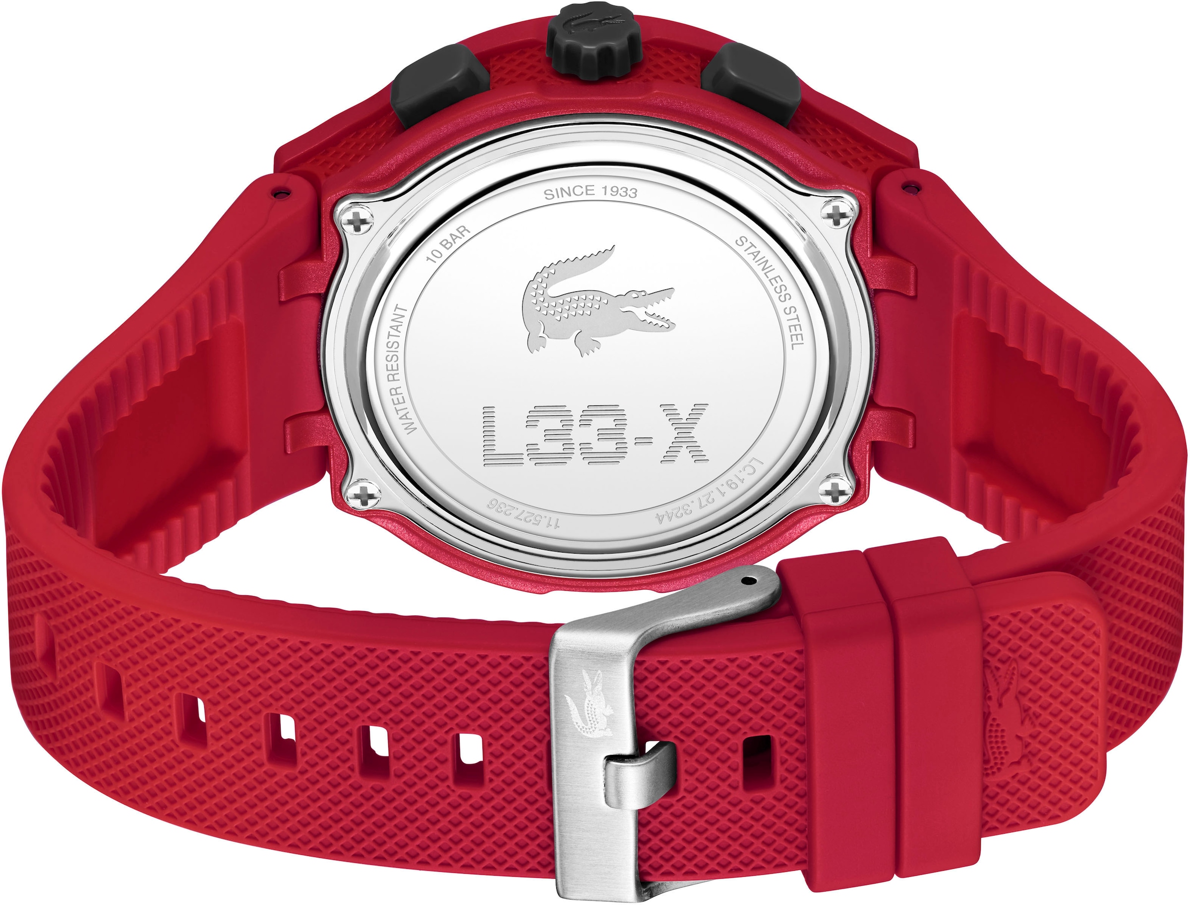 Lacoste Quarzuhr »LC33«, Armbanduhr, Herrenuhr, Silikonarmband, analog, digital