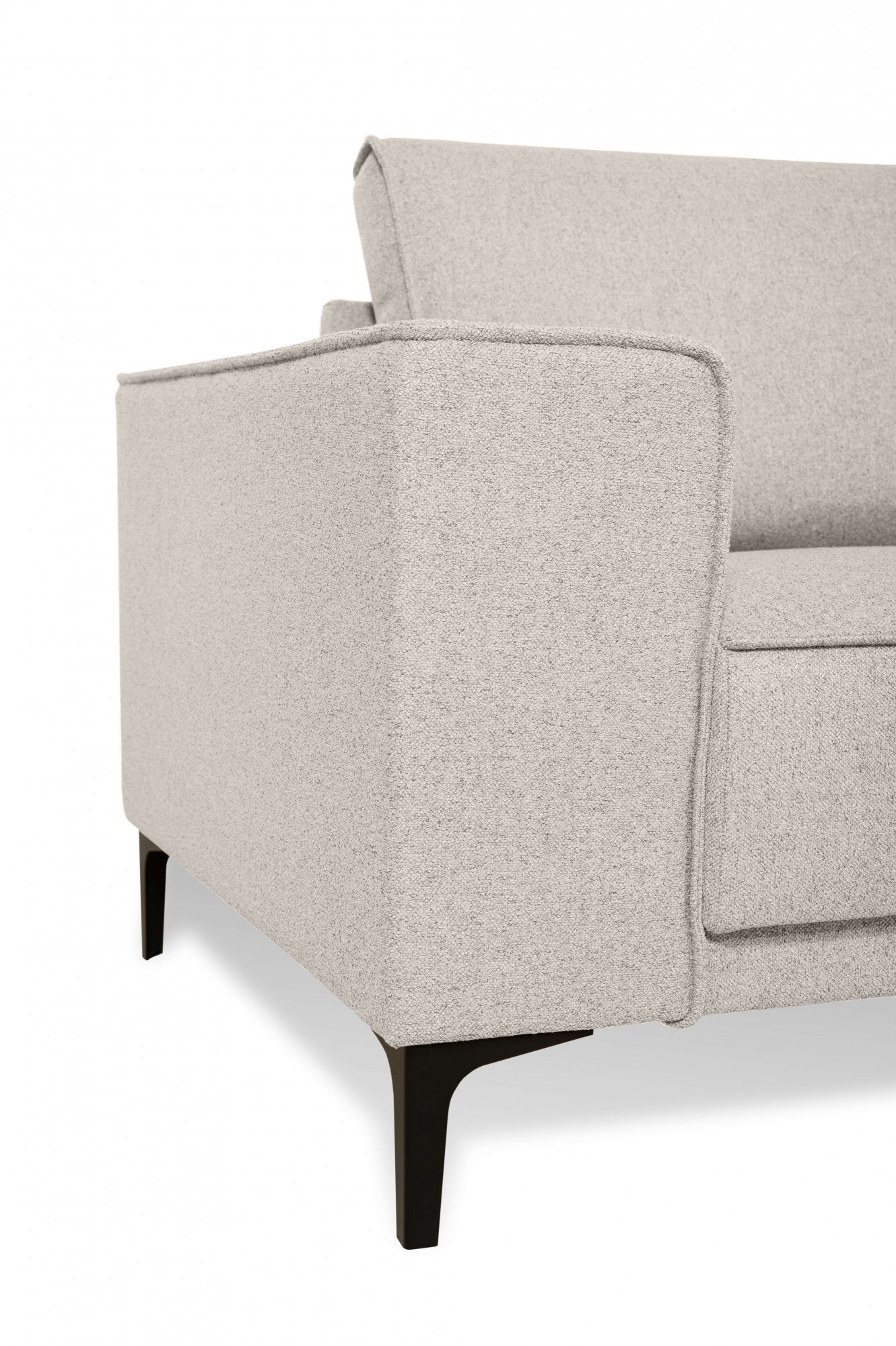 Places of Style Ecksofa »Casina«, mit abgerundeter Ottomane, in einem weichen Chenille-Stoff