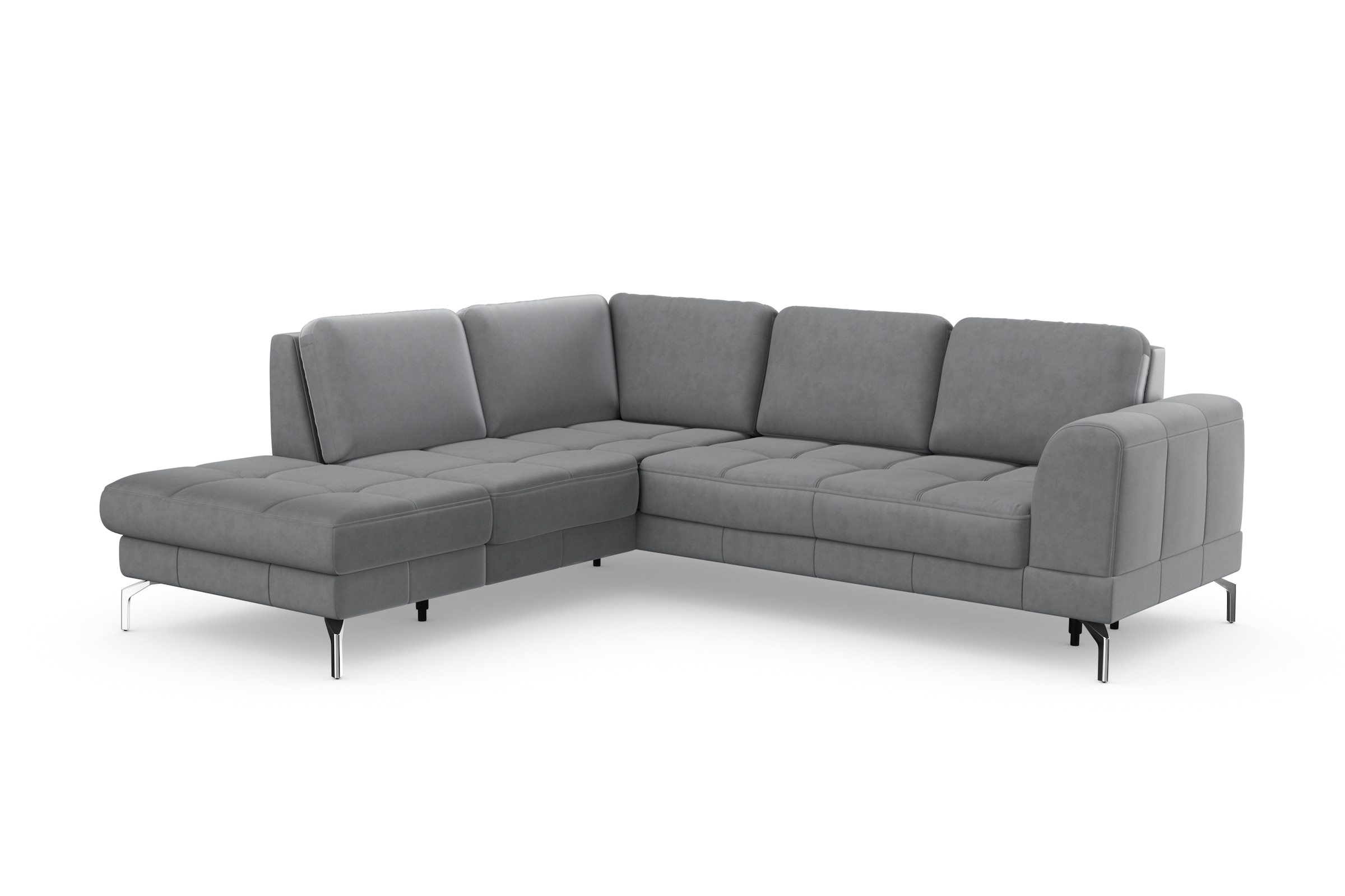 sit&more Ecksofa »Bendigo L-Form«, inklusive Sitztiefenverstellung, Bodenfreiheit 15 cm, in 2 Fußfarben