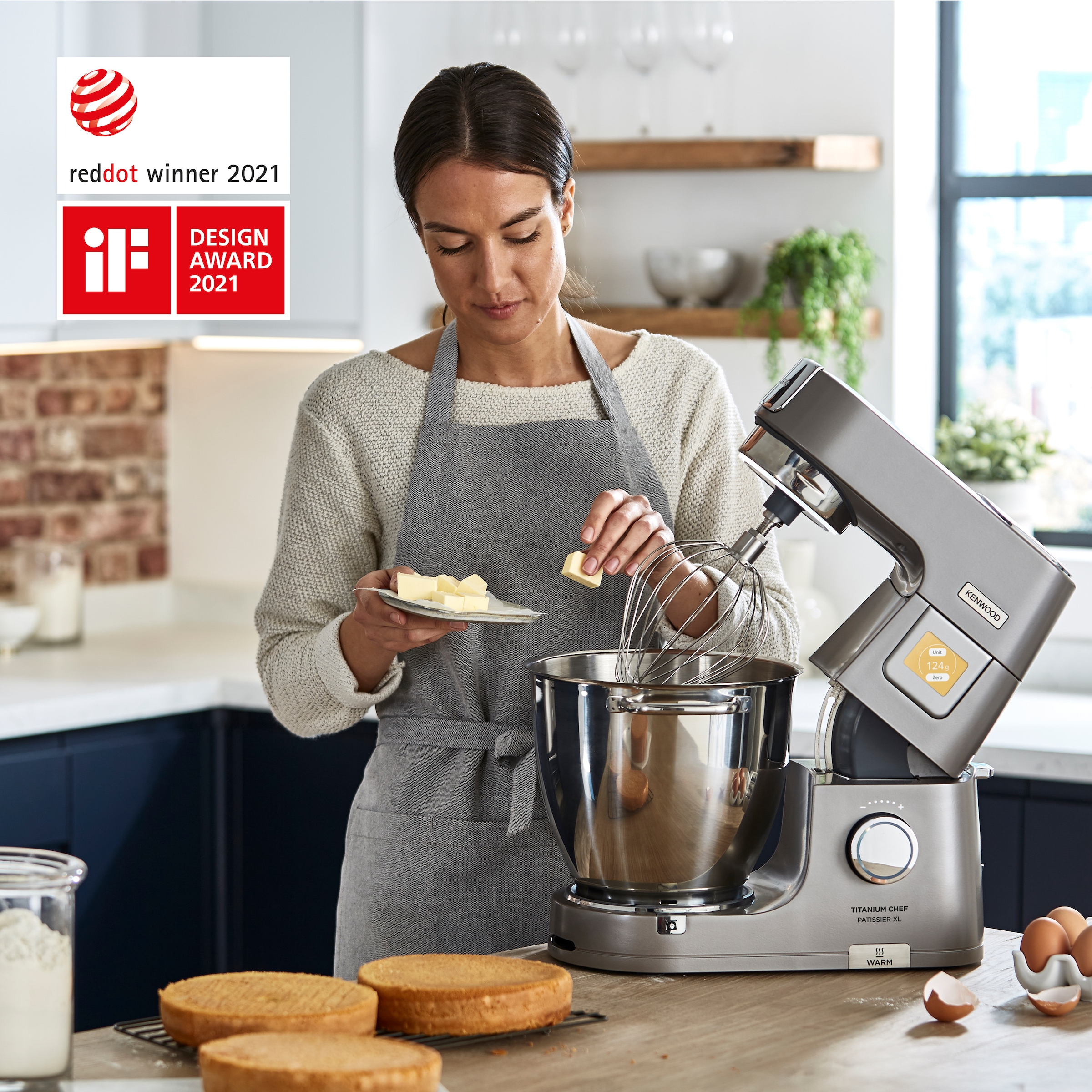 KENWOOD Küchenmaschine »Titanium Chef Patissier XL KWL90.594SI«, Wärmefunktion, zusätzliche 5 l Schüssel, inkl. umfangreiches Zubehör